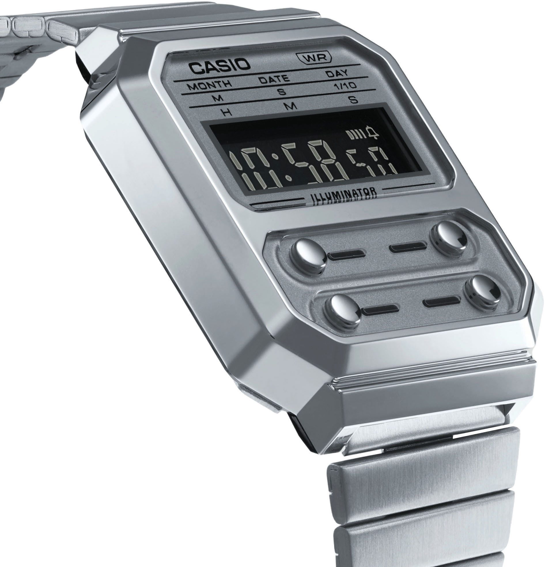 CASIO VINTAGE Chronograph A100WE-7BEF, Quarzuhr, Armbanduhr, günstig online kaufen