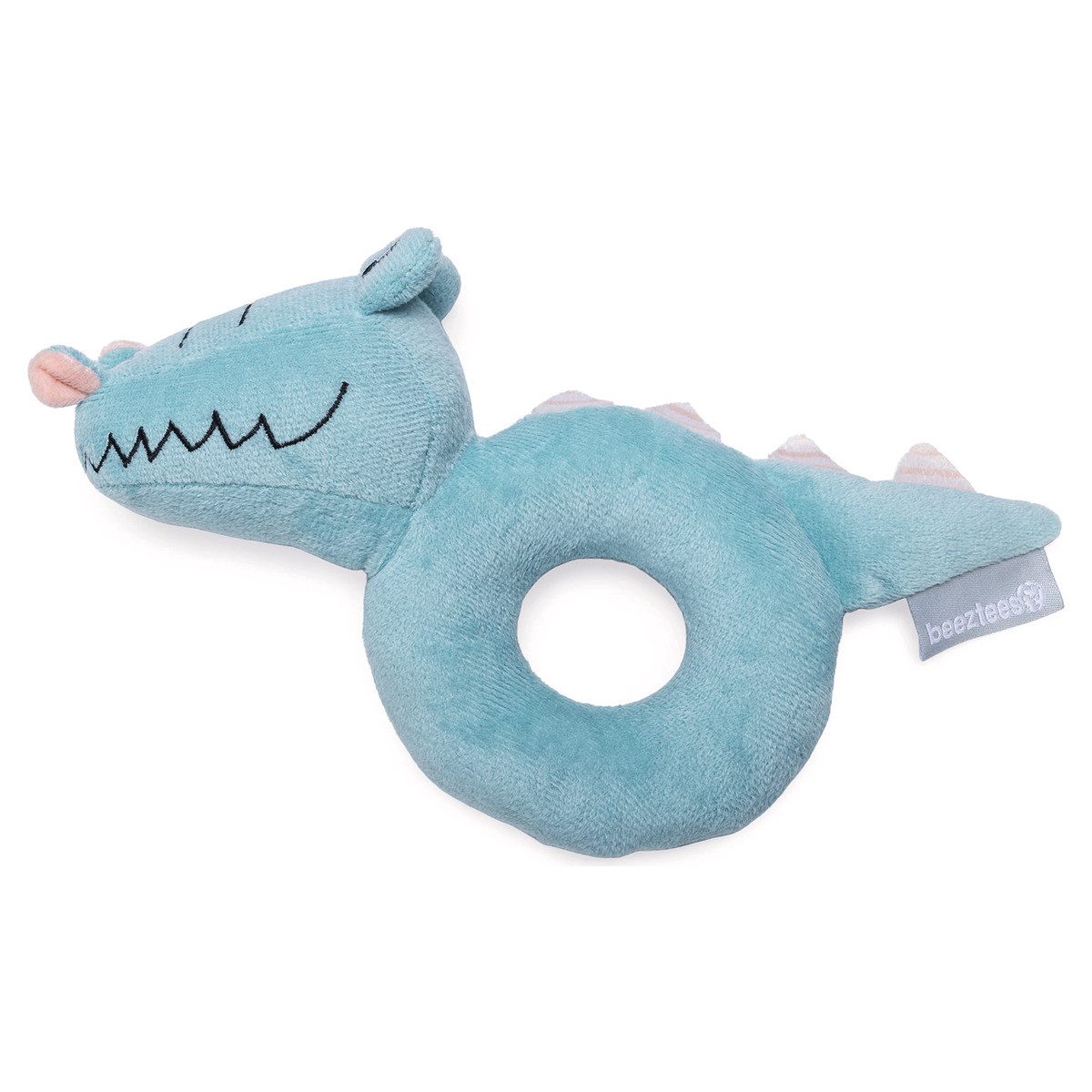 Beeztees Tierkuscheltier Hundespielzeug Puppy Krokie blau mit Rassel aus Plüsch