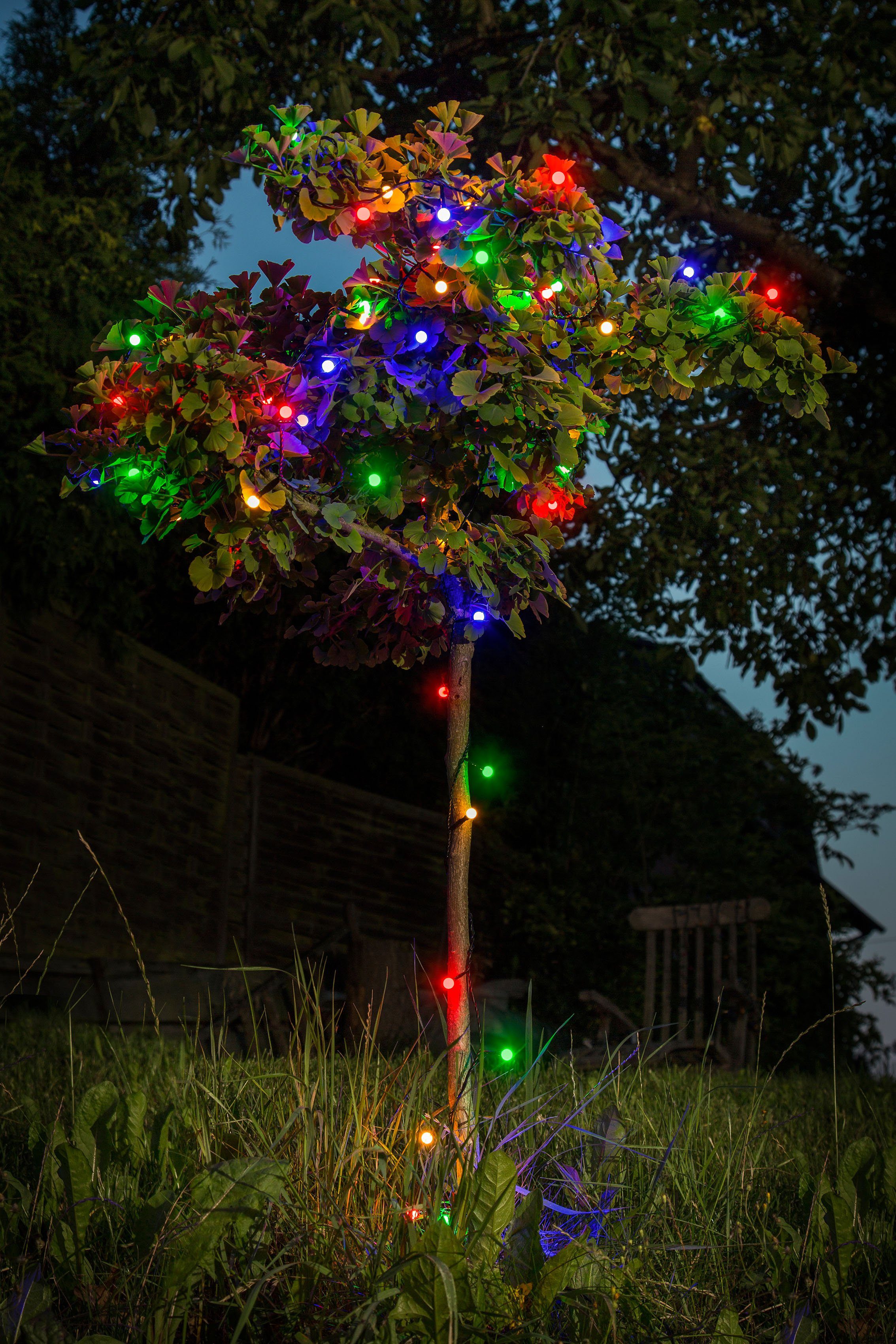 KONSTSMIDE LED-Lichterkette, 80-flammig, LED Globelichterkette, Dioden, 80 Dioden bunte runde