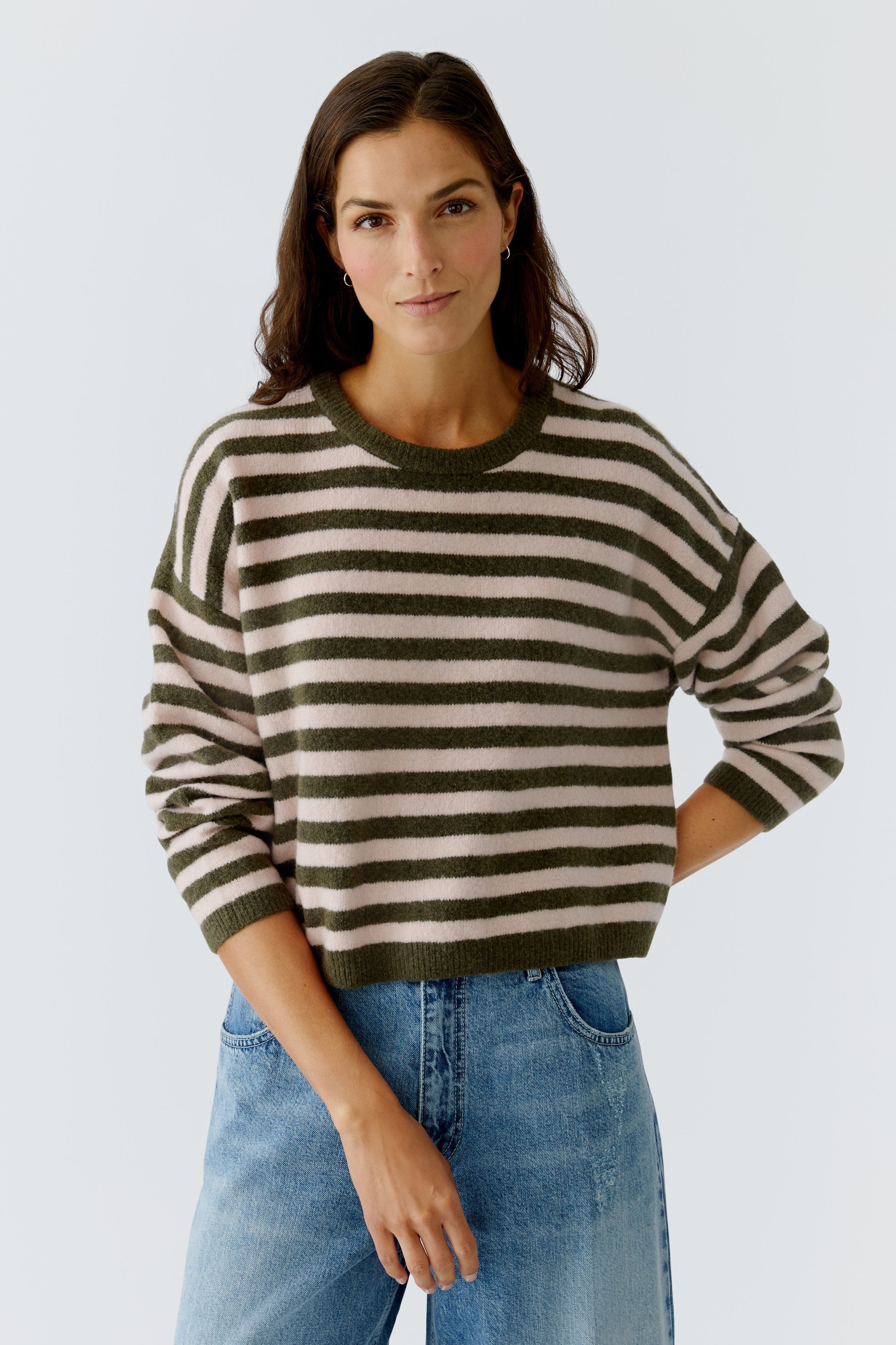 Oui Strickpullover Oui Pullover im modernem Shape (1-tlg)
