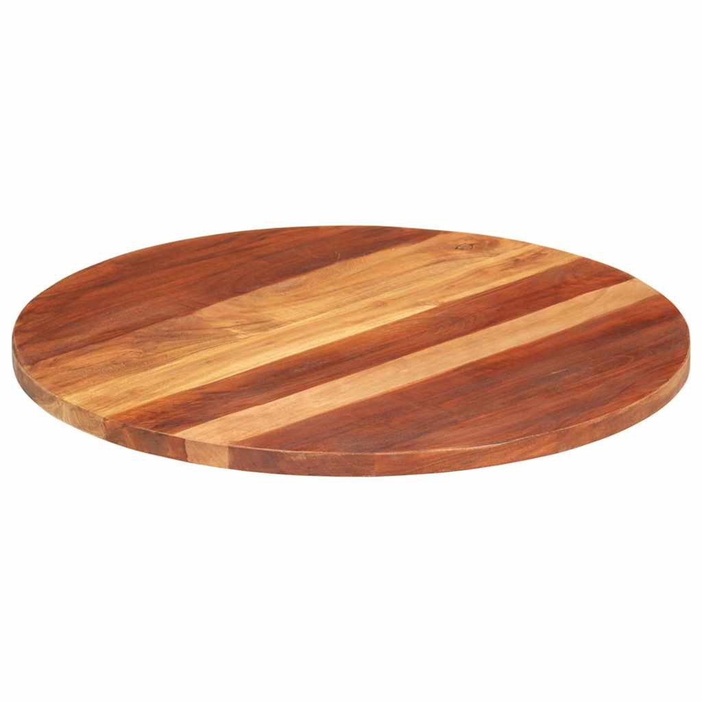 vidaXL Tischplatte Tischplatte Massivholz Rund 25-27 mm 70 cm (1 St)