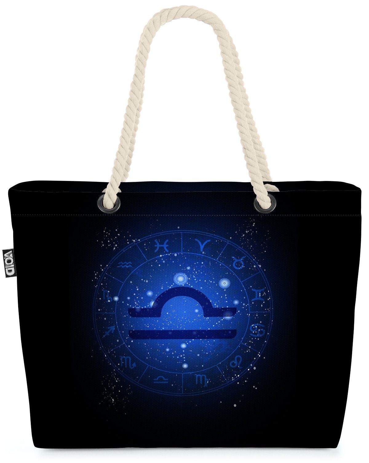 VOID Strandtasche (1-tlg), Sternzeichen Sterne Waage Horoskop Astrologie Tierkreiszeichen Horosk