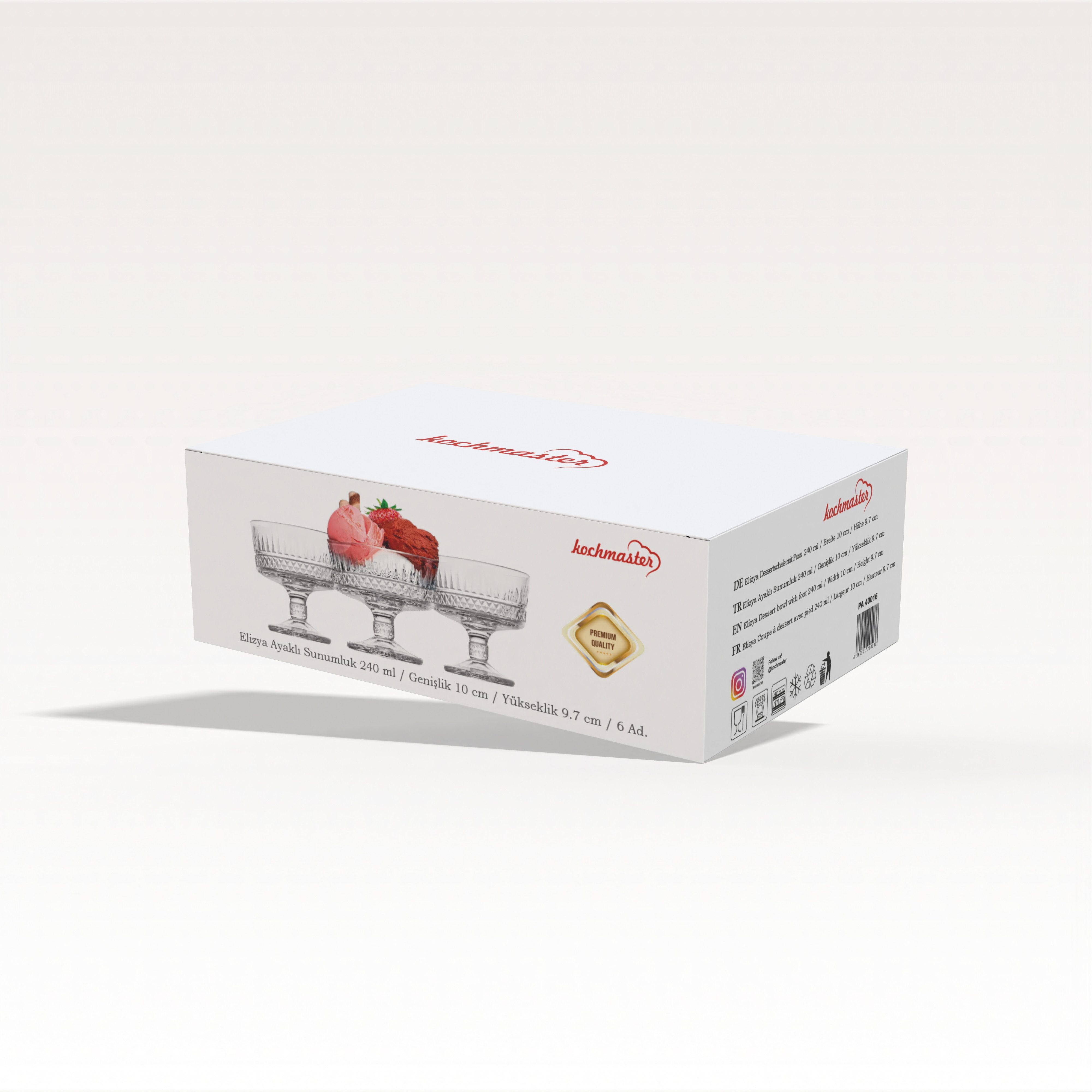 kochmaster Dessertschale Kochmaster ELIZYA Dessertschale mit Fuss 240 ml, 6 tlg., (6-tlg) – Bild 5 von 5