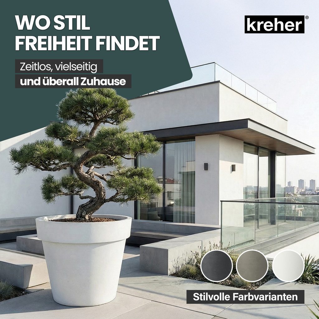 Kreher Pflanzkübel Rollbarer XXL Pflanzkübel "LIKE" Ø 79 cm in verschiedenen Farben (1 St)