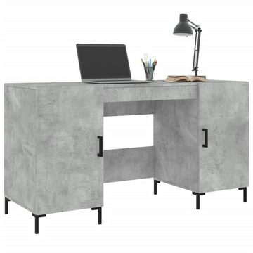 vidaXL Schreibtisch Schreibtisch Betongrau 140x50x75 cm Holzwerkstoff