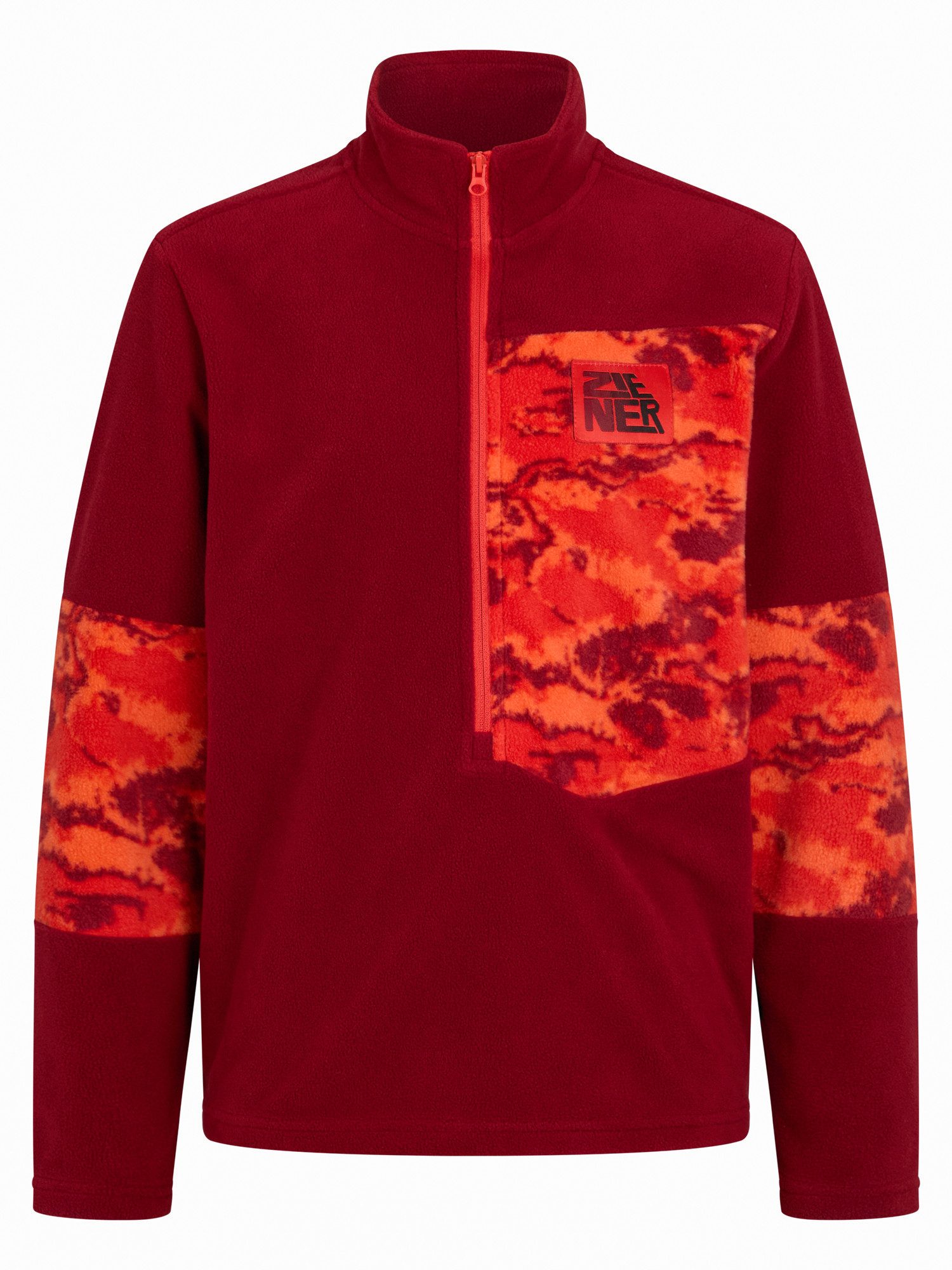 Ziener Sweatshirt JAMINO-Z JUNIOR Fleece, wärmend, elastisch, halber Front-Reißverschluss