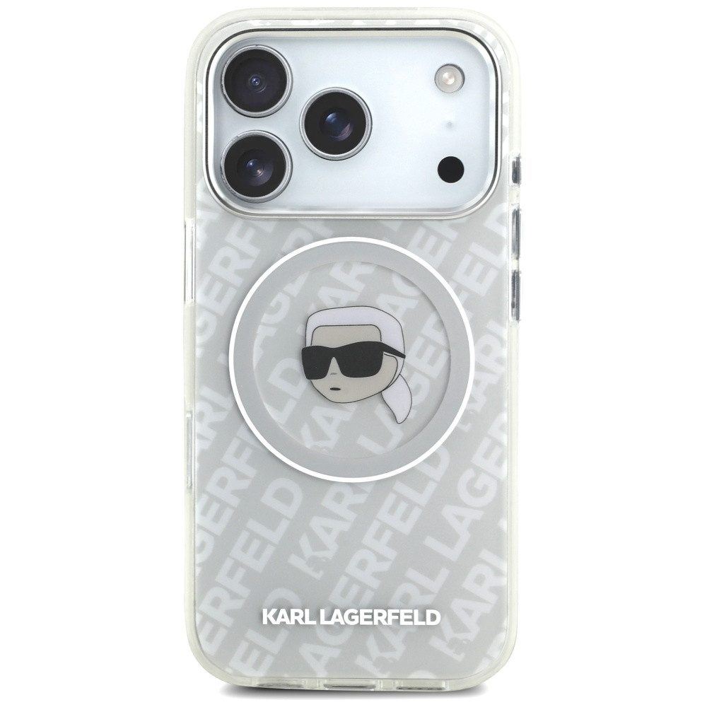 KARL LAGERFELD Handyhülle Case MagSafe iPhone 17 Pro Kunststoff Figur transparent 6,3 Zoll, Kantenschutz