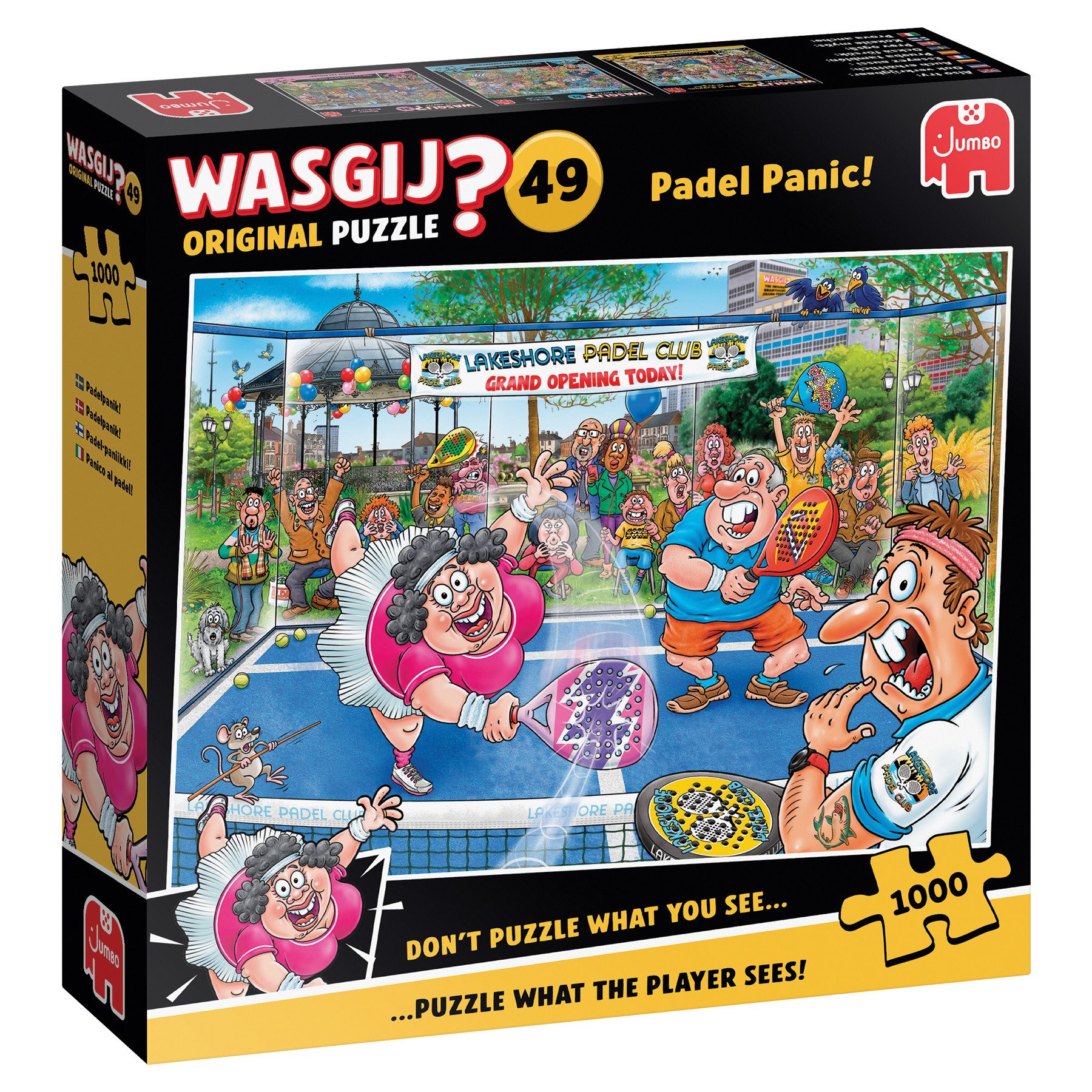Jumbo Spiele Puzzle Wasgij Original 49, Padel Alarm, 1000 Teile Puzzle, 1000 Puzzleteile