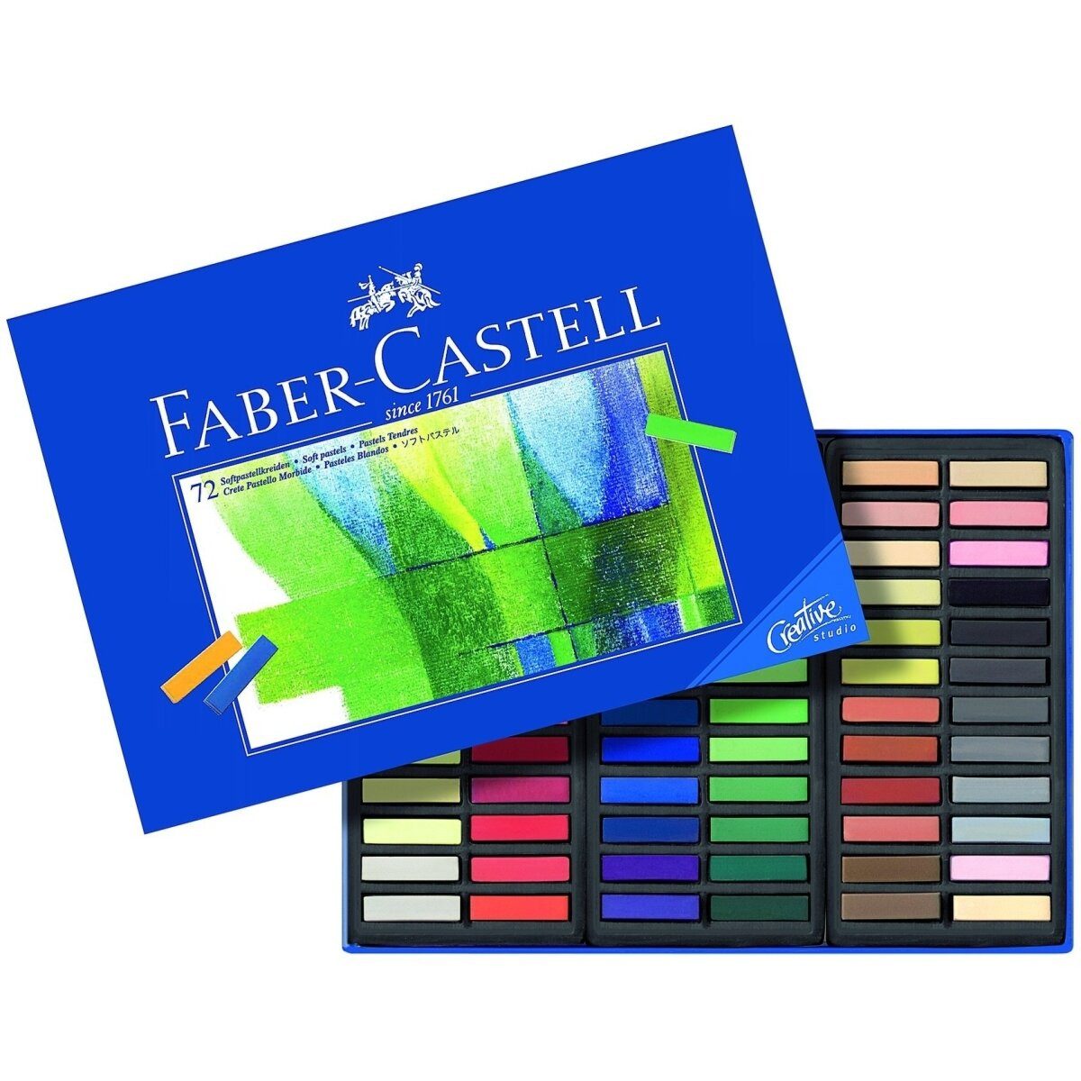 Faber-Castell Maltuch Softpastellkreide Creative Studion Mini 72 Farben sortiert im Kartonet