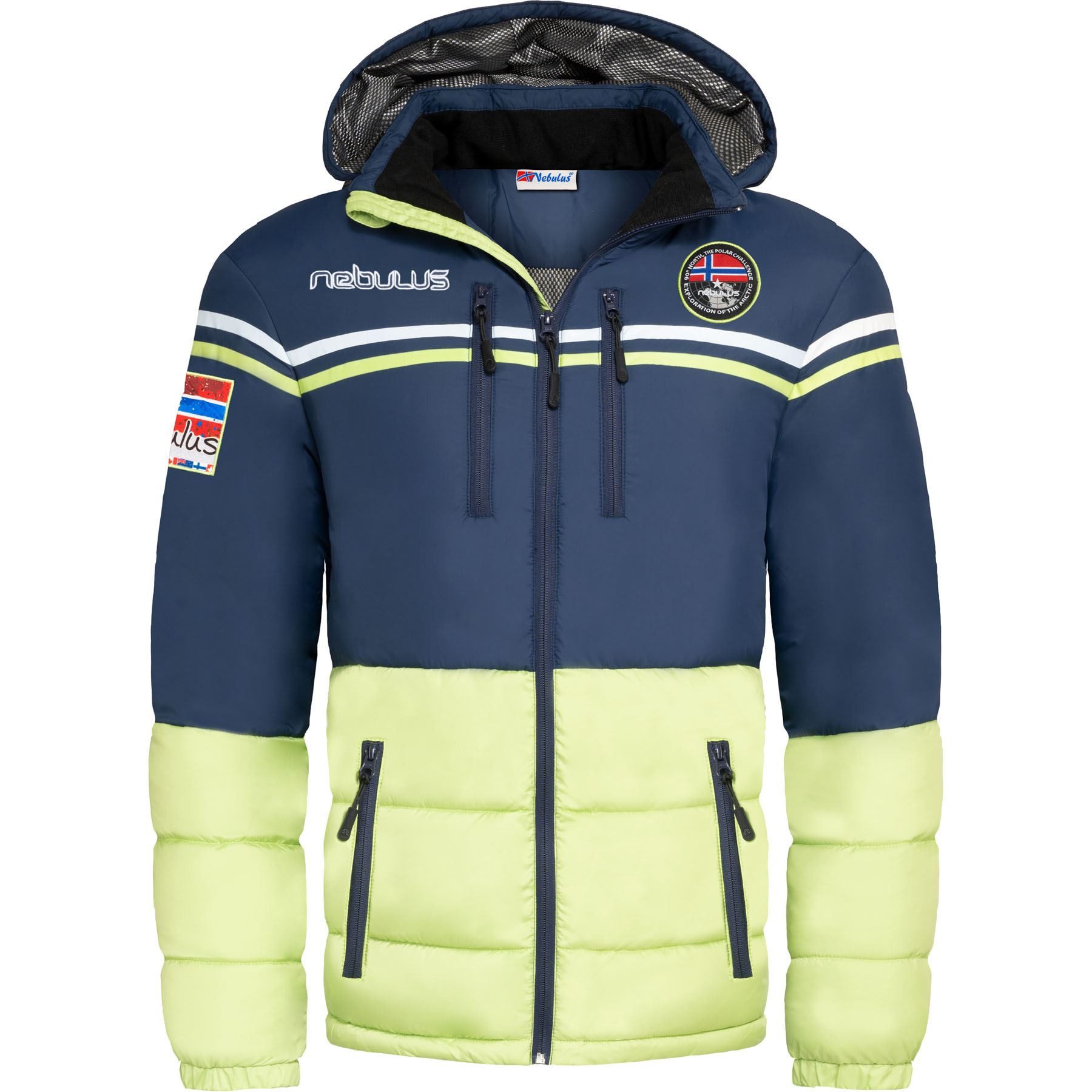 Nebulus Skijacke BLOCKY, P5021 - Herren, navy-lime, S