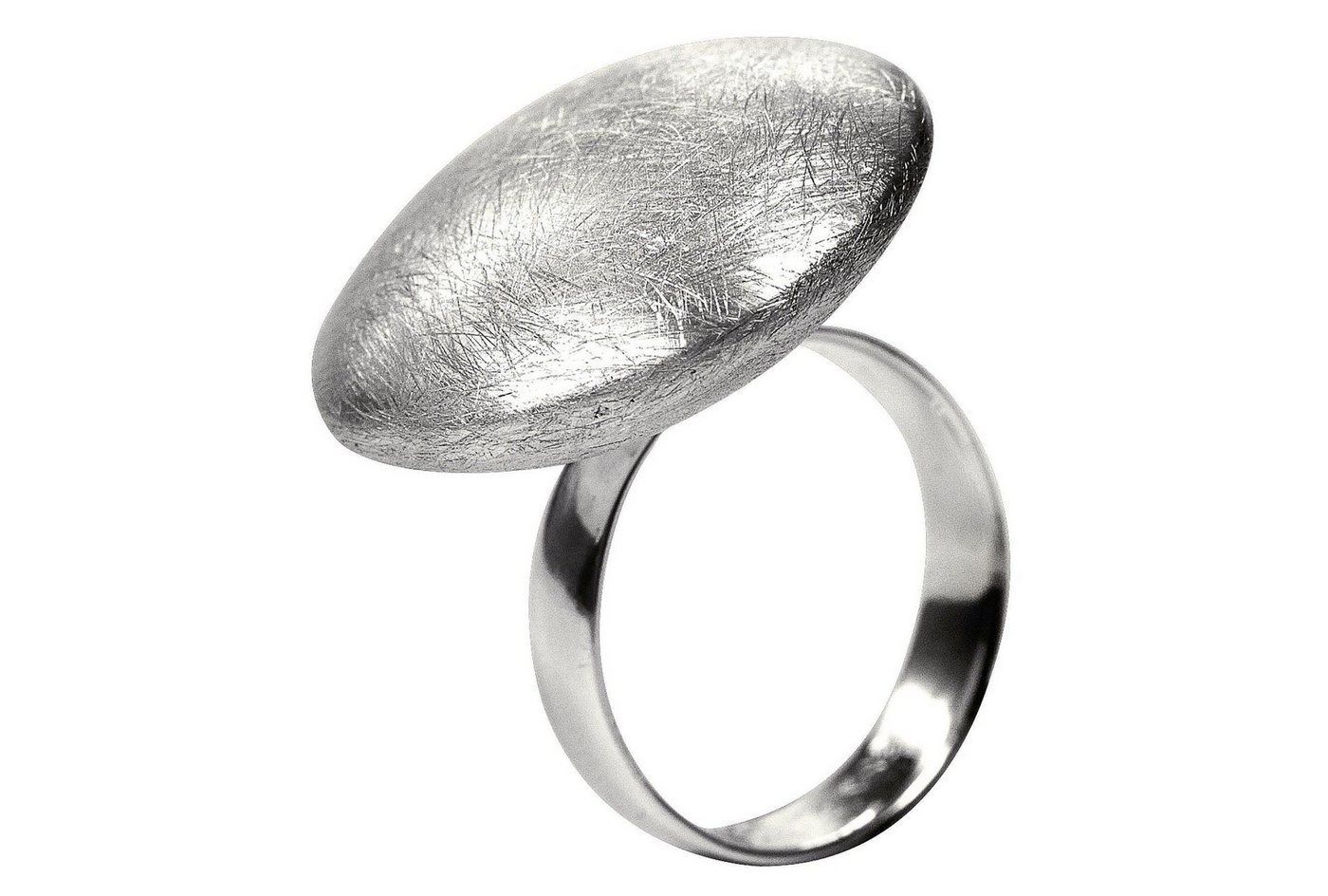 SILBERMOOS Silberring "Knopfring", 925 Sterling Silber