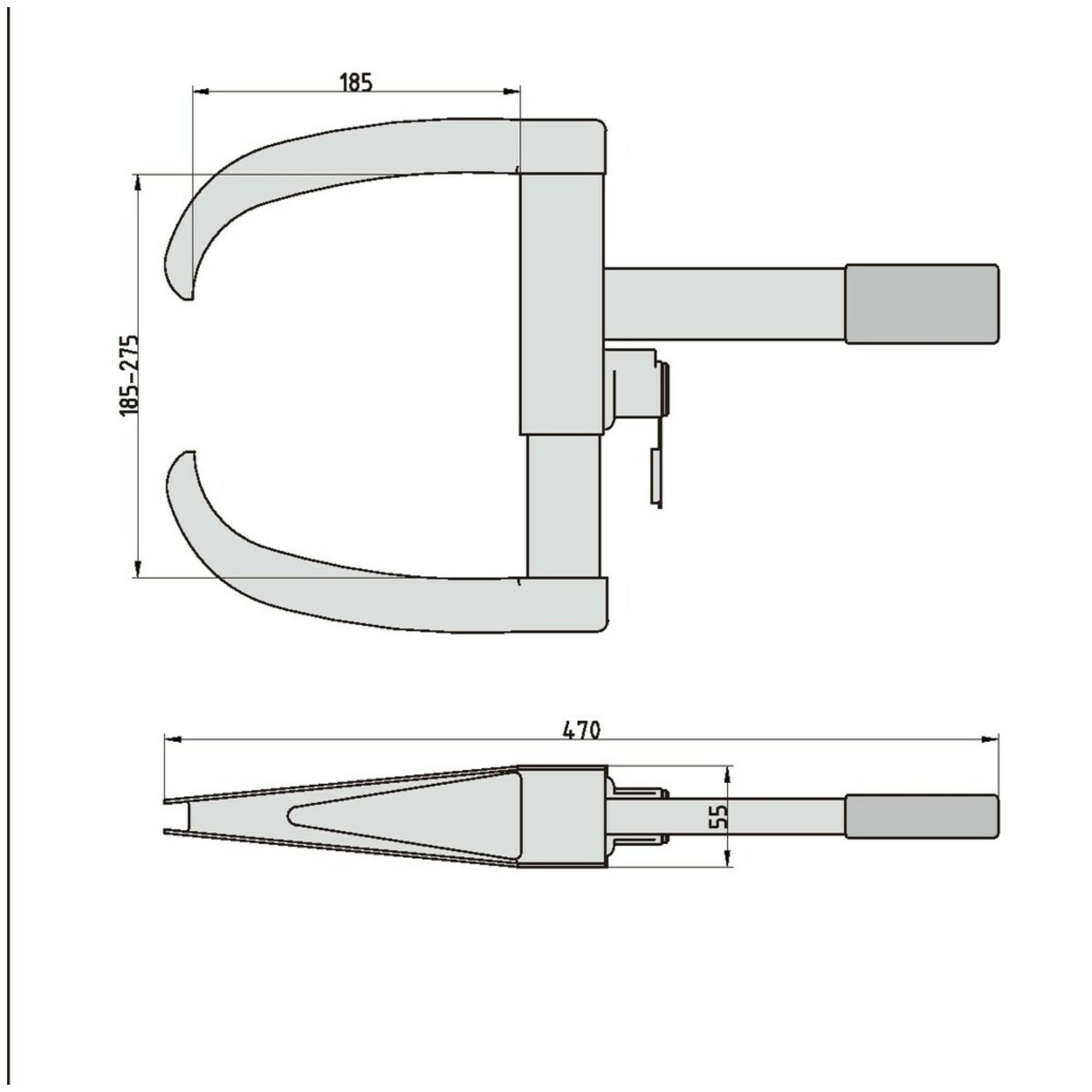 BASI Radkralle KFZ Diebstahlsicherung (Packung), Wegfahrsperre, Reifenbreiten 185-275 mm, Parkkralle, 2 Schlüssel