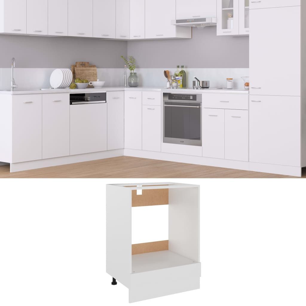 vidaXL Unterschrank NA Herdumbauschrank Weiß 60x46x81,5 cm Spanplatte