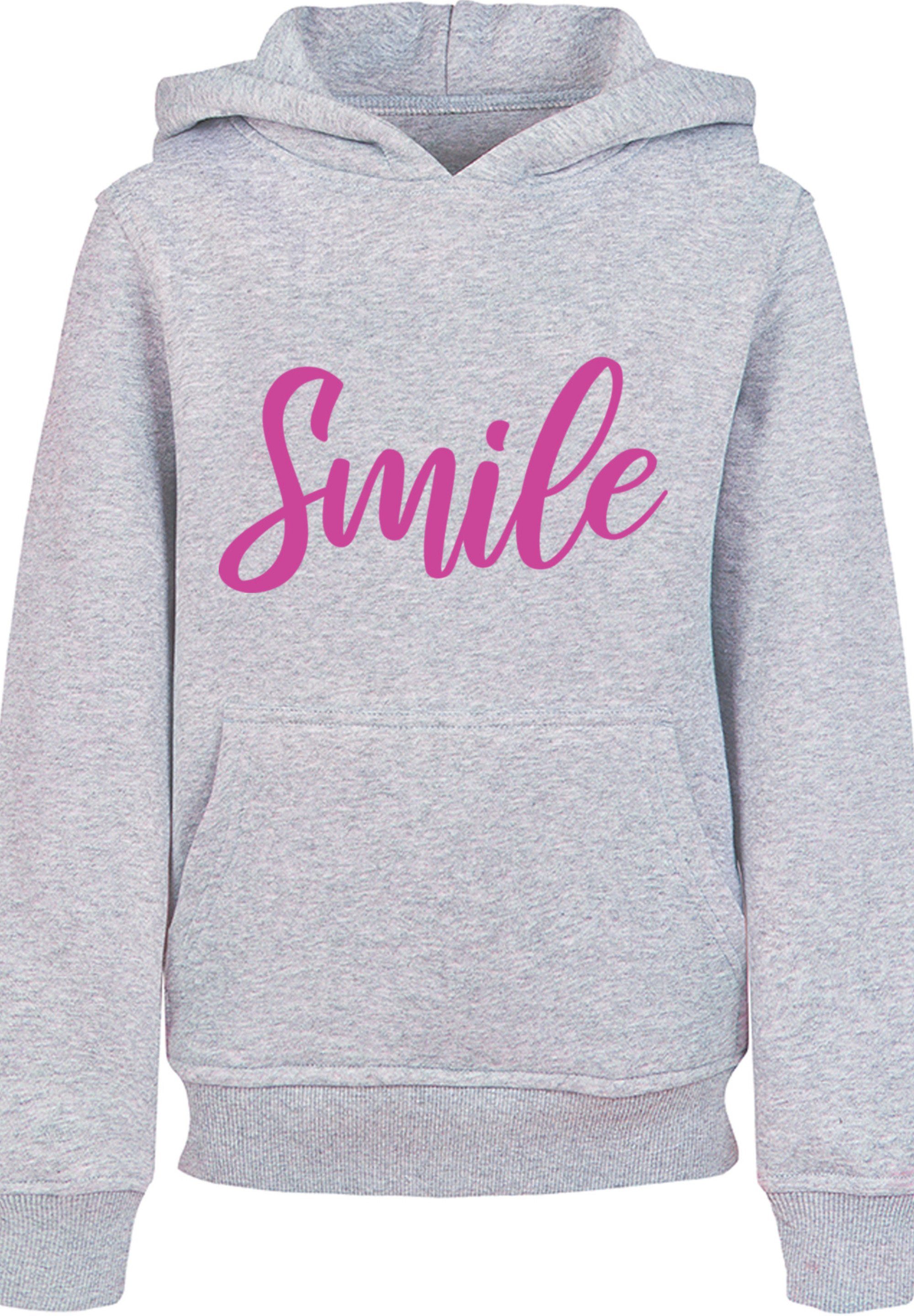 Print Kapuzenpullover UNISEX Pink HOODIE Smile F4NT4STIC