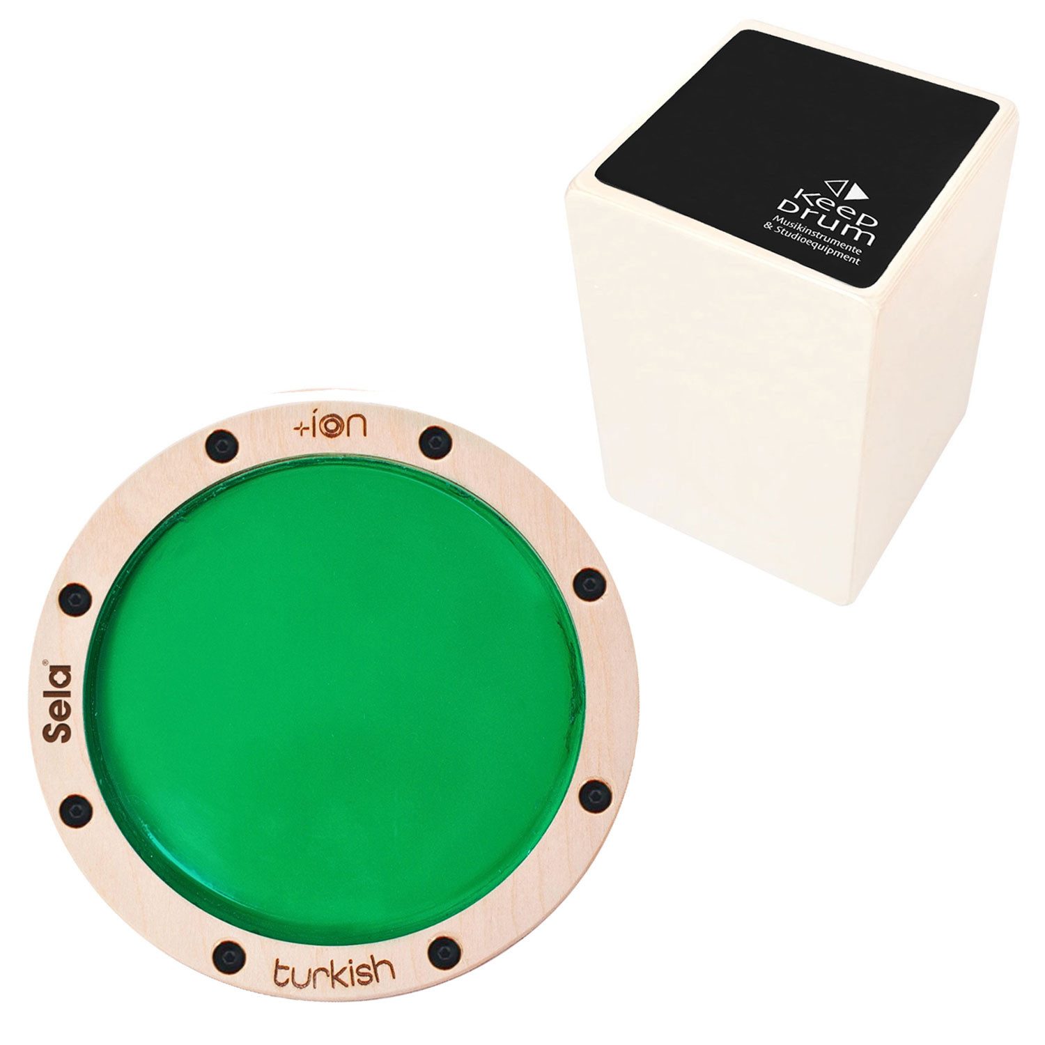 Sela Cajon Sela Schlagfläche SE-ION3 Turkish Ion für Cajon mit Sitzpad,Schlagfläche für Cajon, Vorteils-Set mit Sitzpad