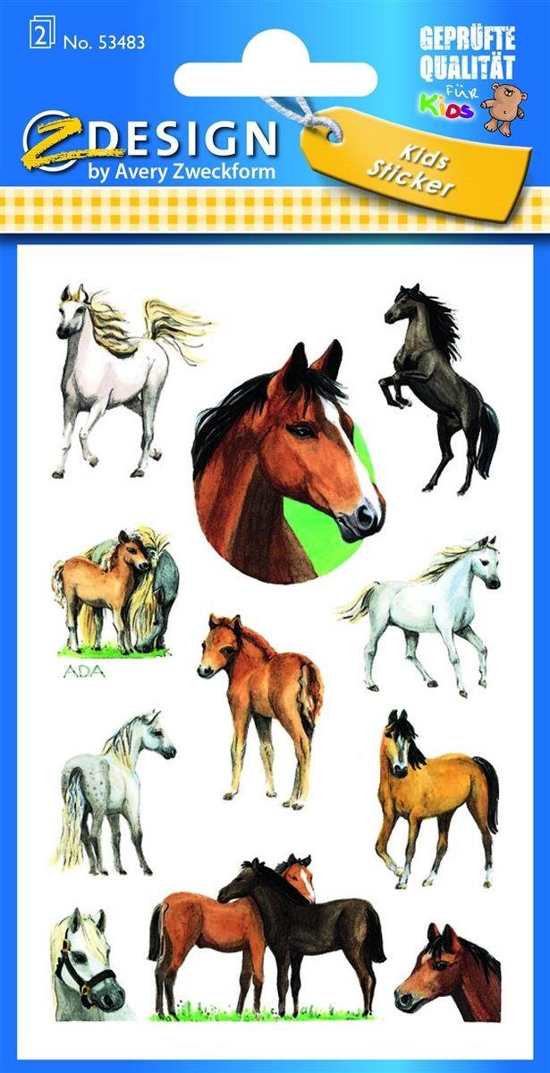 Zweckform Sticker AVERY "Pferde" KIDS Kugelschreiber ZDesign Zweckform Avery