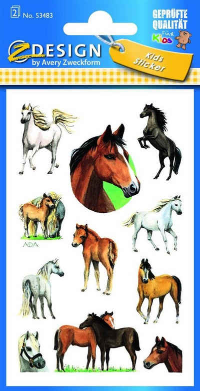 Avery Zweckform Kugelschreiber AVERY Zweckform ZDesign Sticker KIDS "Pferde"