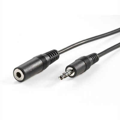 VALUE 3,5mm Verlängerungskabel ST / BU Audio-Kabel, Klinke 3,5 mm, 3-polig Stereo (Mini-Klinke) Männlich (Stecker), Klinke 3,5 mm, 3-polig Stereo (Mini-Klinke) Weiblich (Buchse) (200.0 cm)