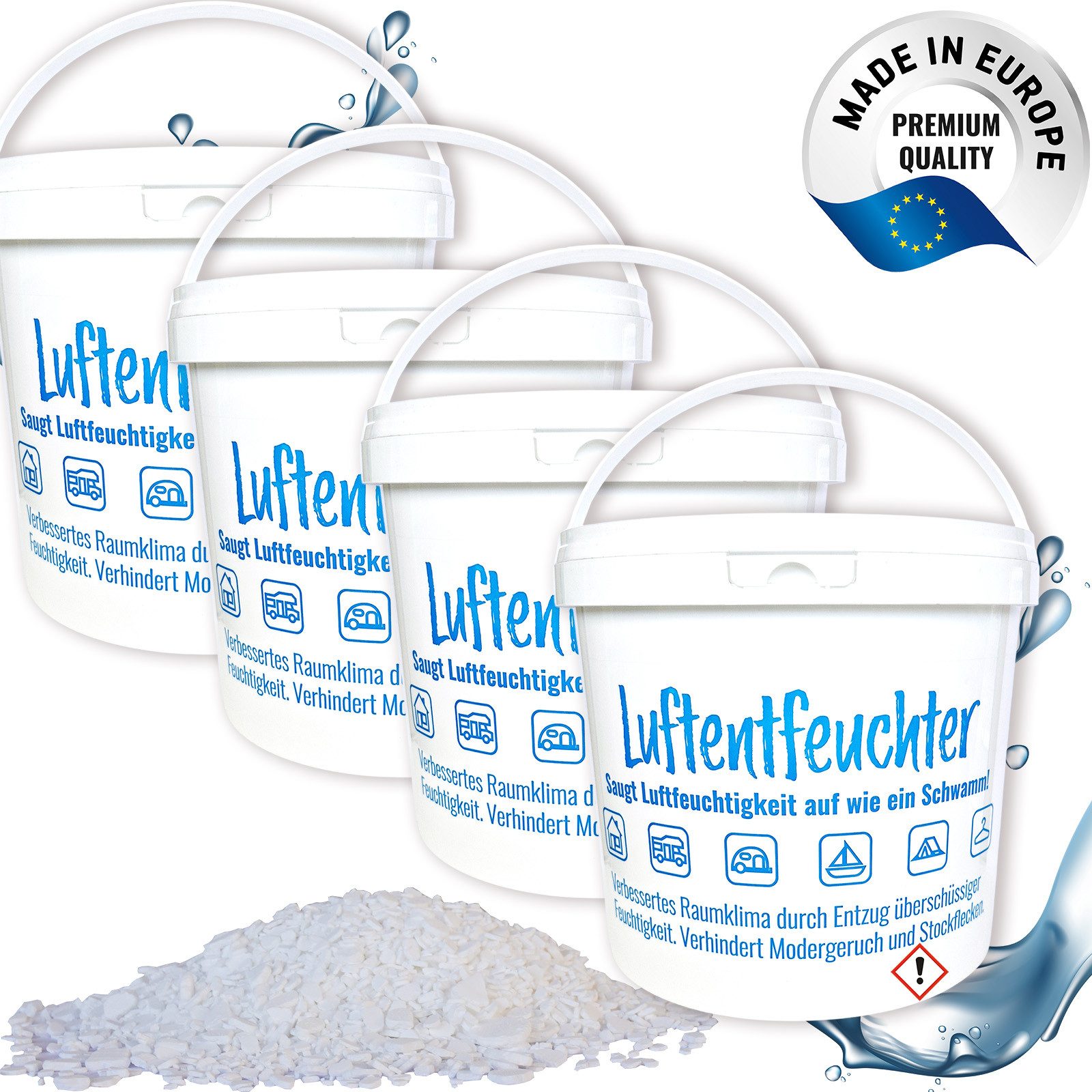 BlueCraft Luftentfeuchter Nachfüllpack Granulat 4x 4,8 günstig online kaufen
