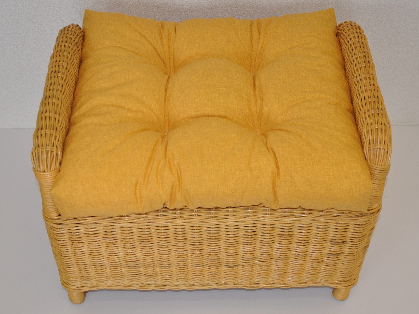Rattani Sesselauflage Polster Kissen für Rattan Ohrensessel Rattansessel, Color gelb