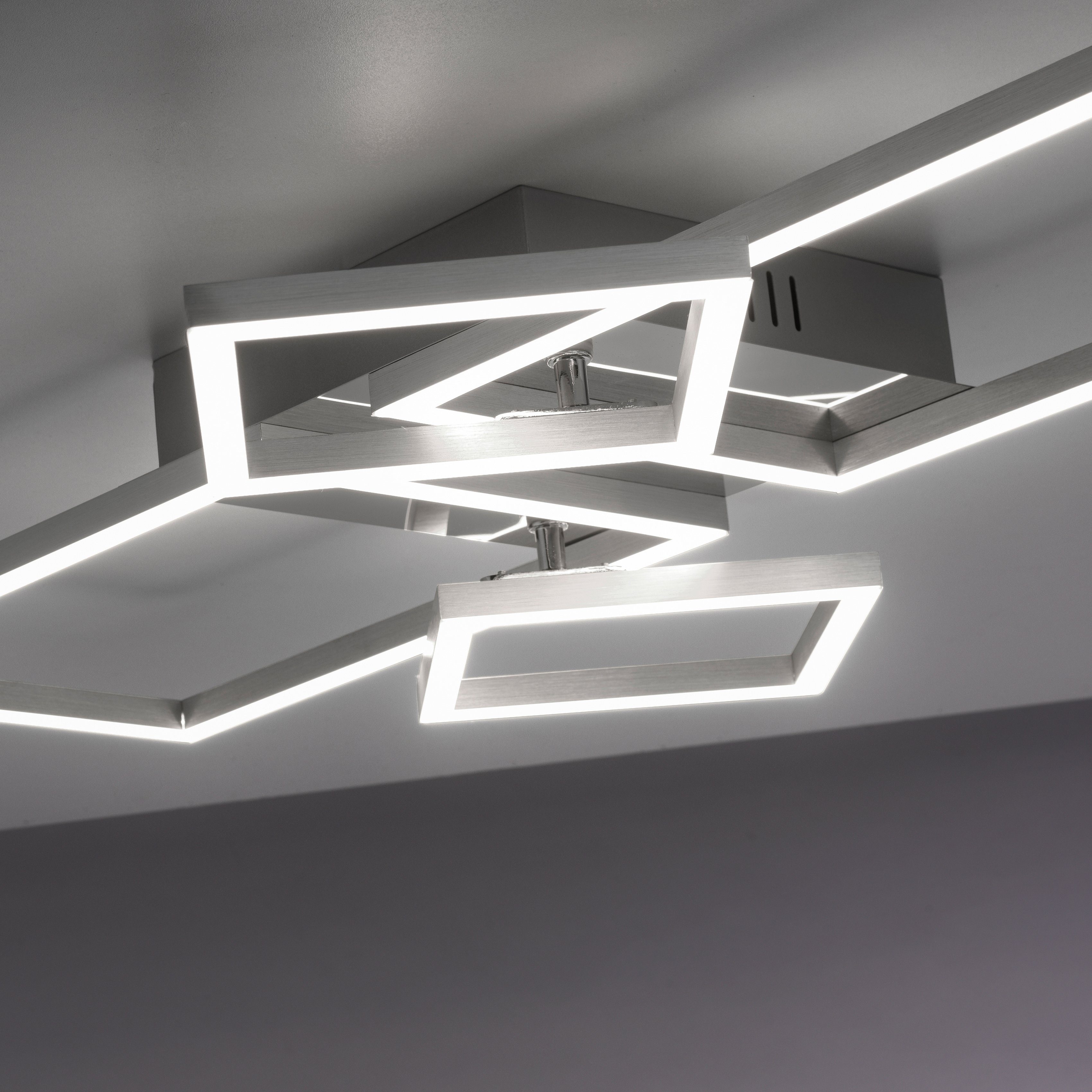 Moderne LED flache schwenkbar, Warmweiß, fest my 33,8 Jorvin, stahl x Bauform cm, home Deckenleuchte Deckenlampe L65 integriert, LED