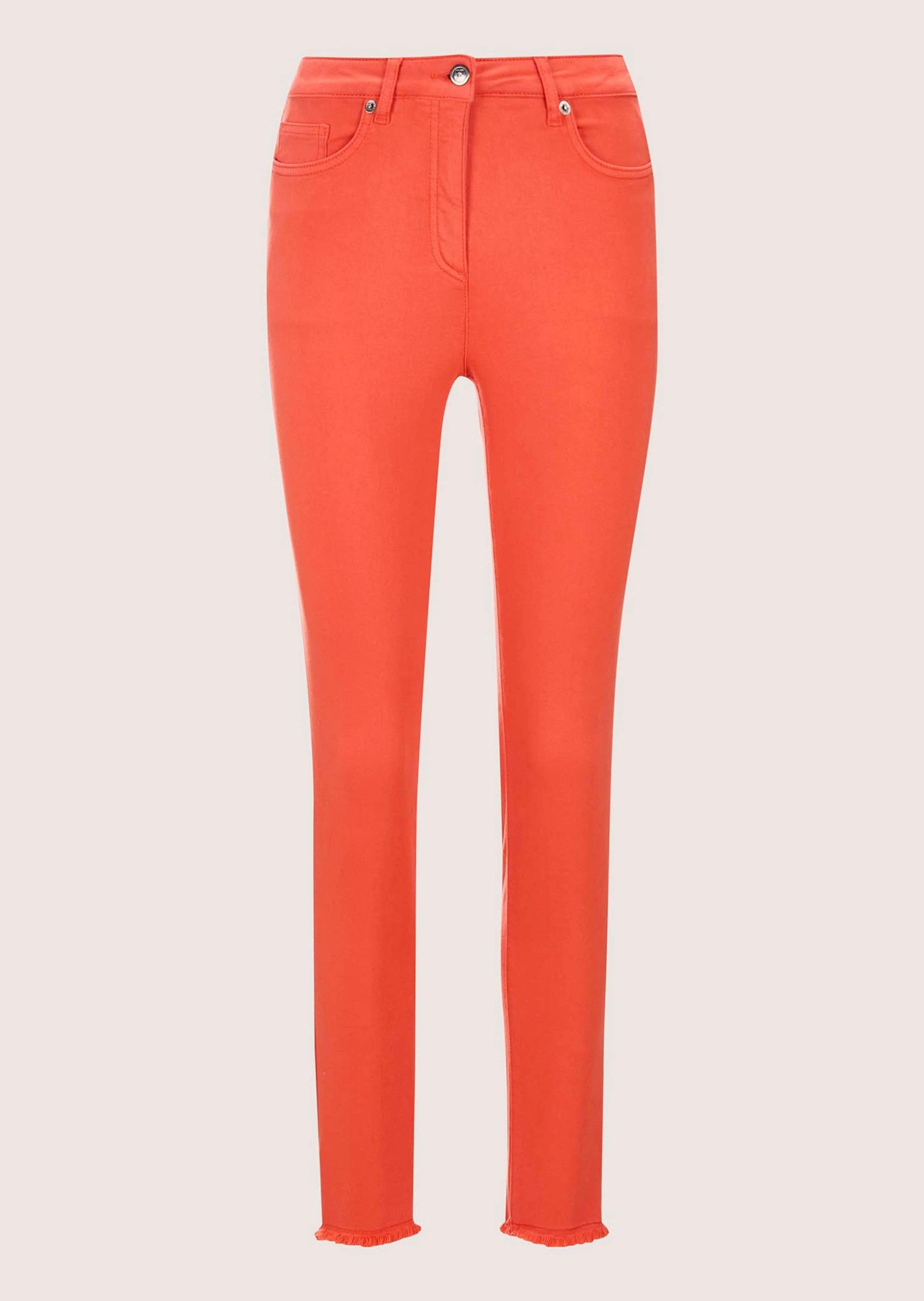 MADELEINE Gerade Jeans Mid Waist Skinny-Hose mit Fransen Fransenhose in schmale Silhouette, Five-Pocket-Stil – Bild 5 von 5