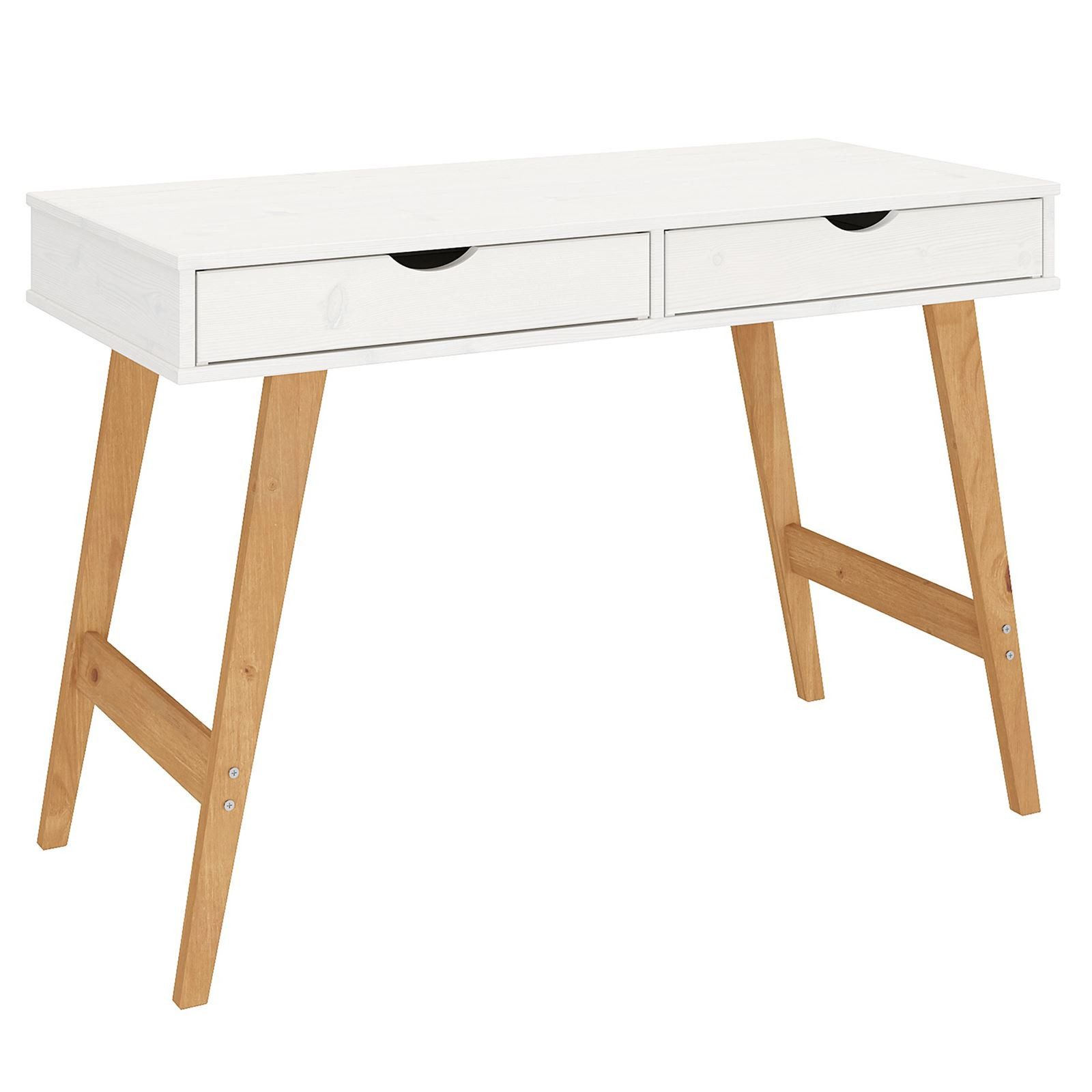 IDIMEX Schreibtisch MILO, Bürotisch mit 2 Schubladen aus Massivholz Konsole günstig online kaufen