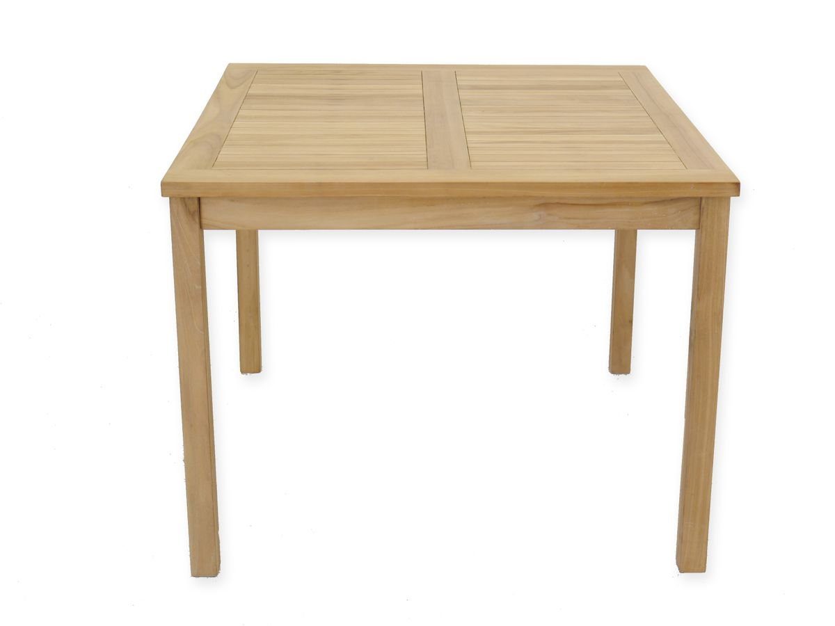 AFG Gartentisch Gartentisch Tisch Gartenmöbel quadratisch aus Teakholz 77x100x100 cm