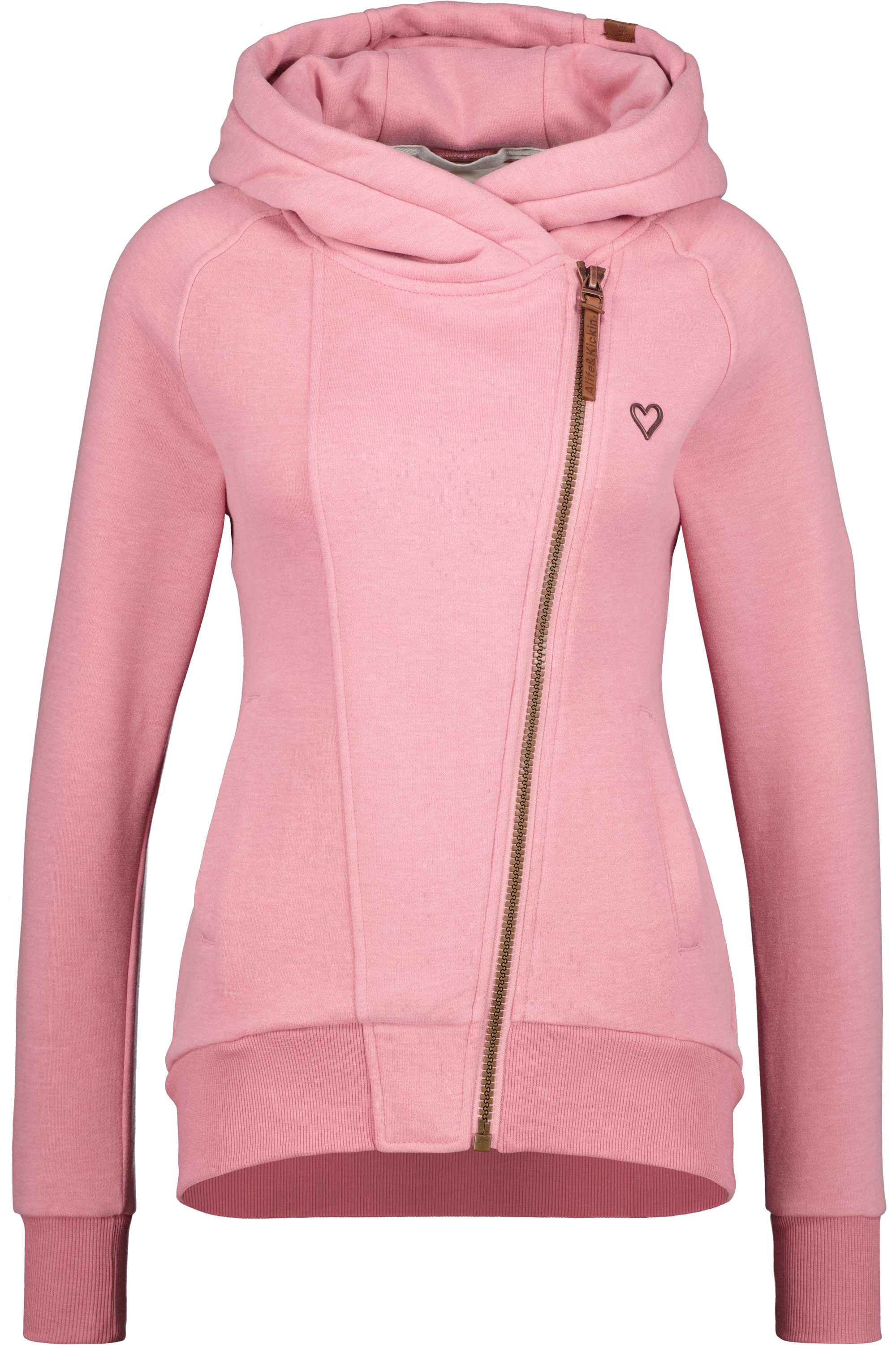 Hooded Damen Kickin melange Sweatjacket Alife SnakecharmerAK & mauve A Kapuzensweatjacke