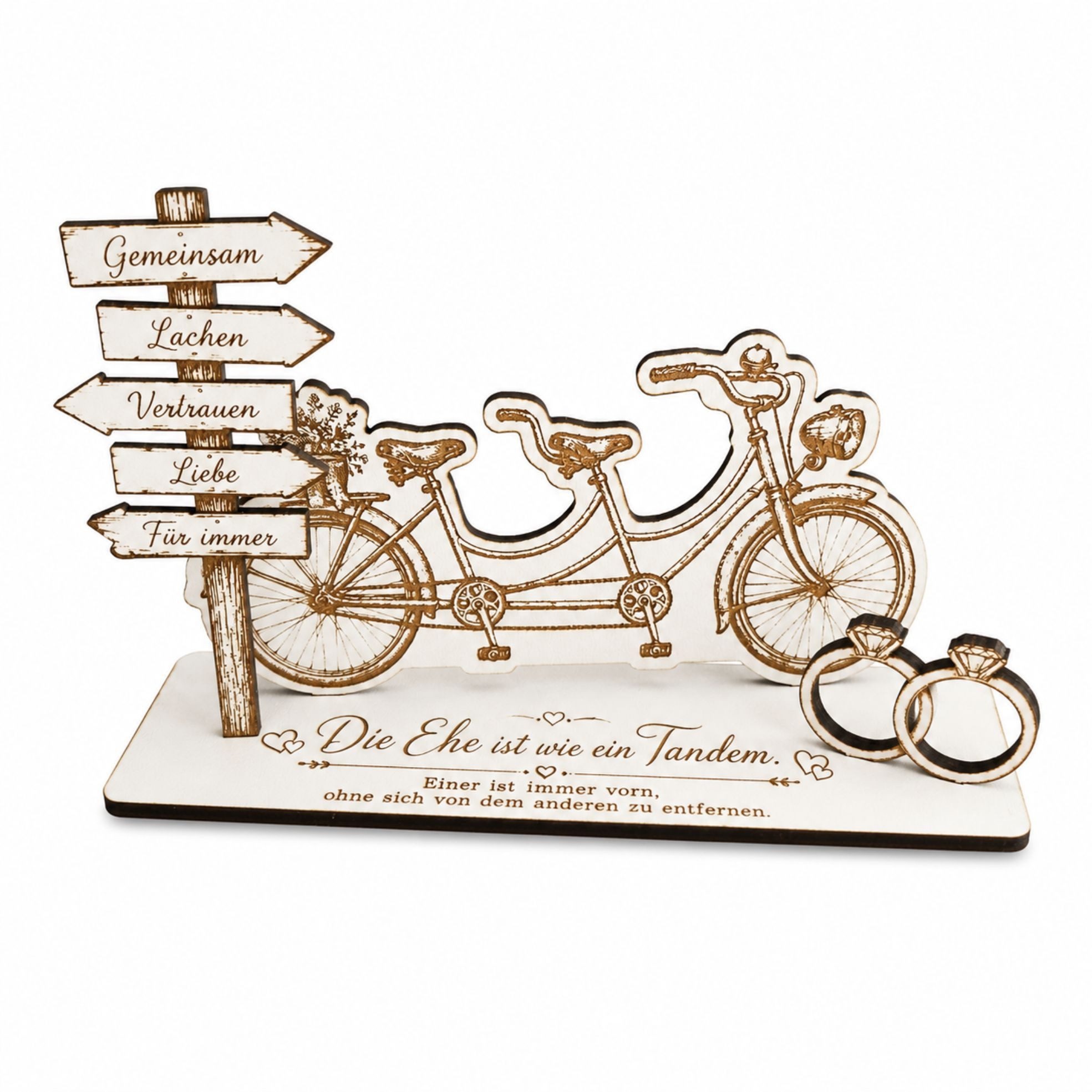 Dekolando Hochzeitskarte Geldgeschenk Hochzeit Tandem Brautpaar Geschenk 14,5 cm