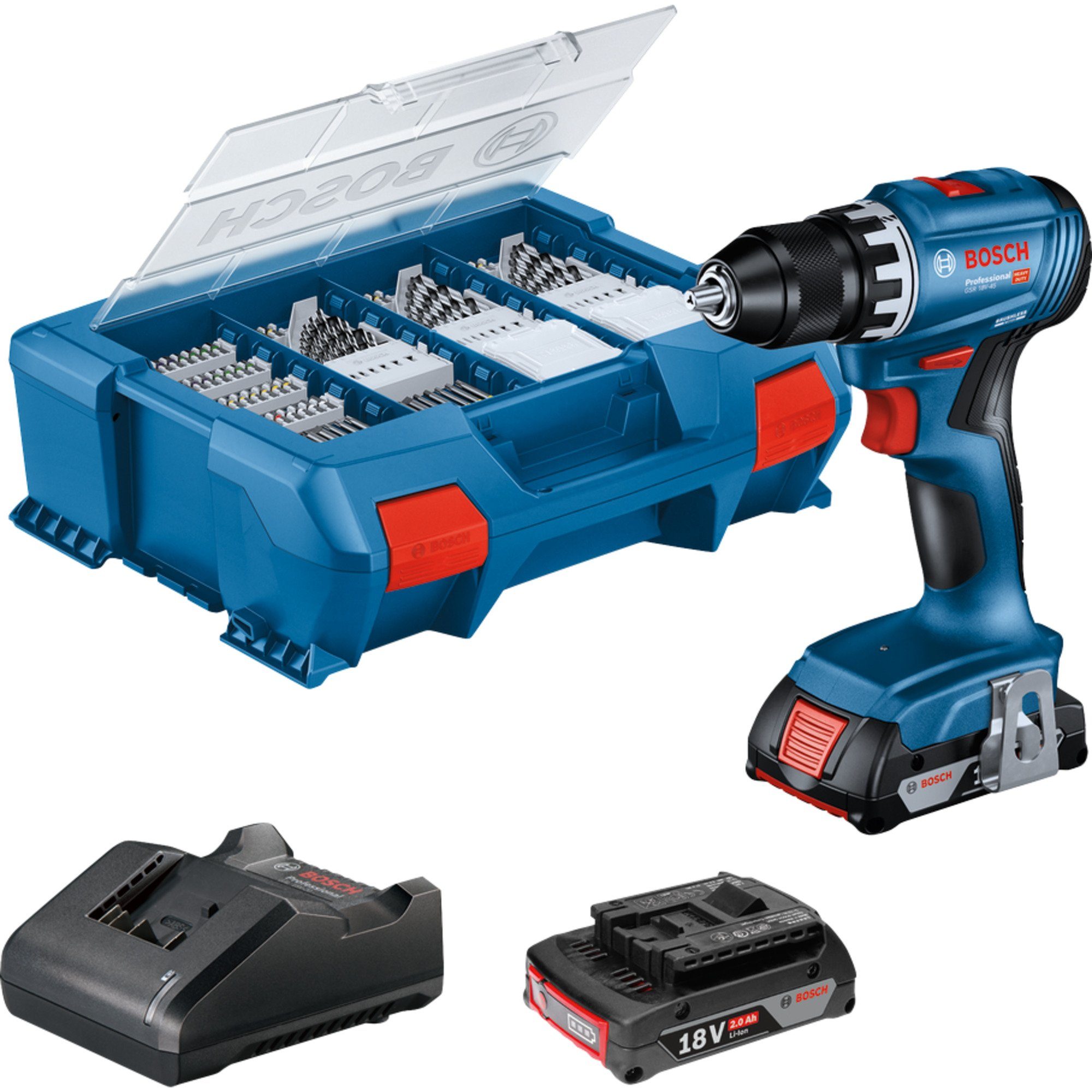 BOSCH AkkuBohrschrauber Bosch Professional AkkuBohrschrauber GSR 18V45, WerkzeugAufnahme