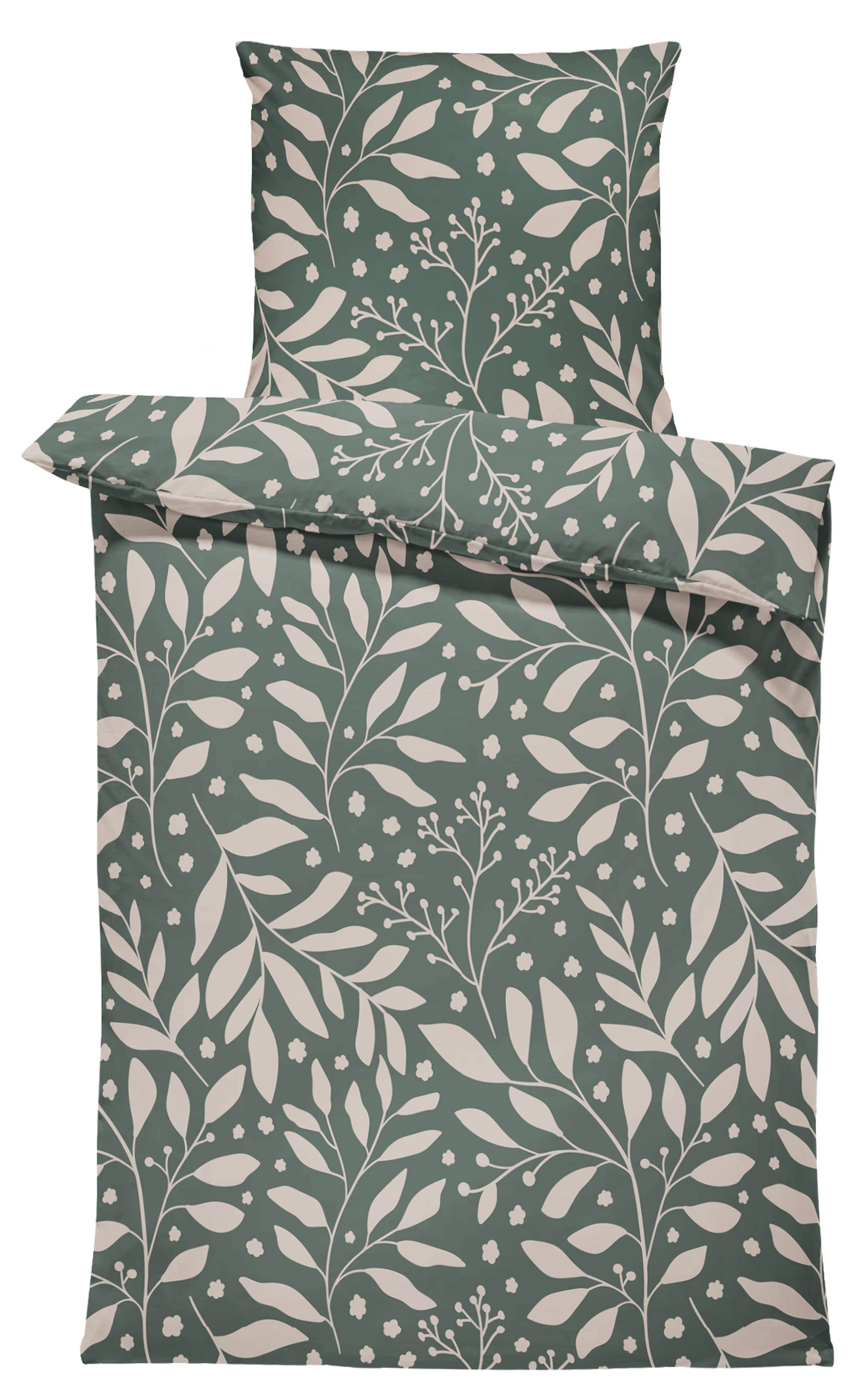 One Home Bettwäsche Blätter, Jersey, 2 teilig, geblümt Blumen, kuschelig we günstig online kaufen
