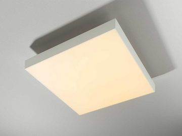 casa NOVA LED Panel KAME, Weiß, Kunststoff, B 45 cm x T 45 cm, Dimmfunktion, LED fest integriert, Tageslichtweiß, Farbwechsler, Neutralweiß, Warmweiß, Deckenlampe
