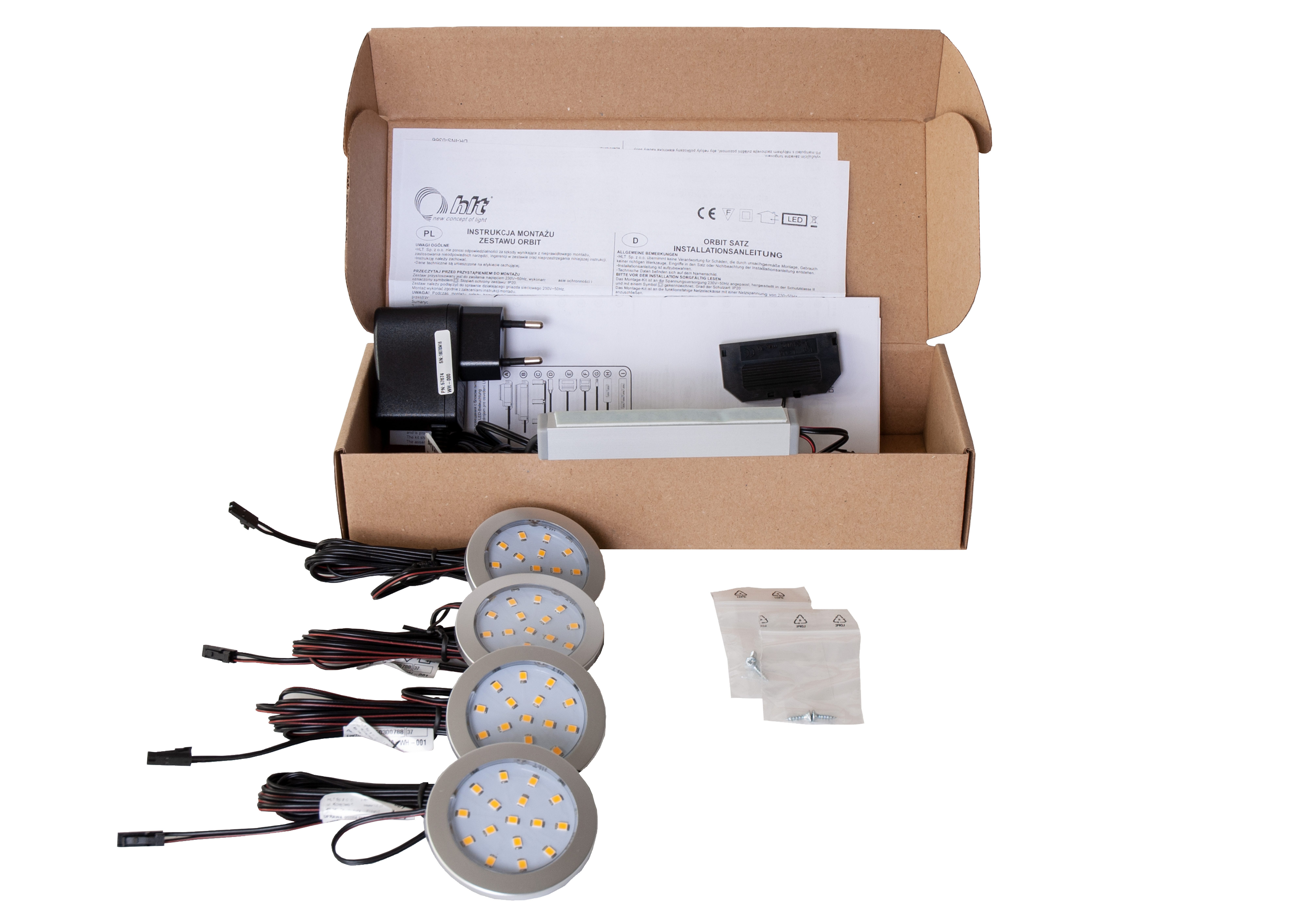 Woodroom LED Unterbauleuchte, inkl. Touchsensor, Warmweiß, LED Spots für Möbel