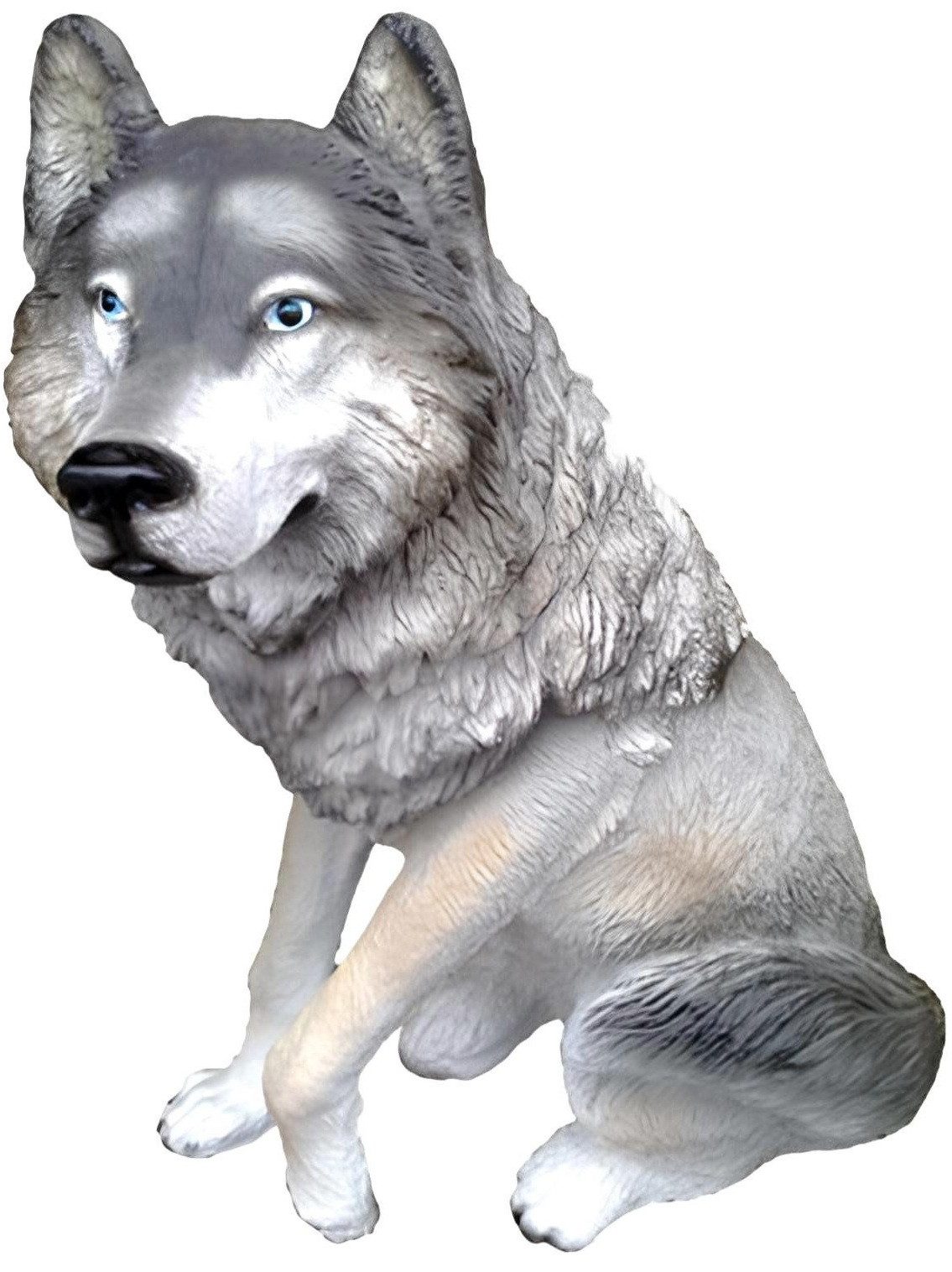 Xlmoebel Tierfigur Wolf Garten Skulptur Wolf Figur für Garten Dekoration (Skulptur A247-60cm), Hergestellt in Europa