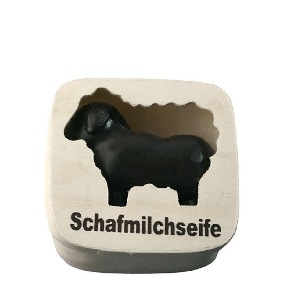 Saling Мылоschale Holzdose Schaf schwarz 85g