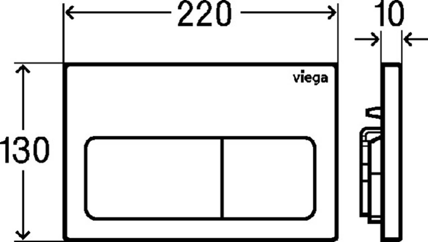 Viega Betätigungsplatte VIEGA WC Betät.-Pl. VISIGN for Life 5 8601.1