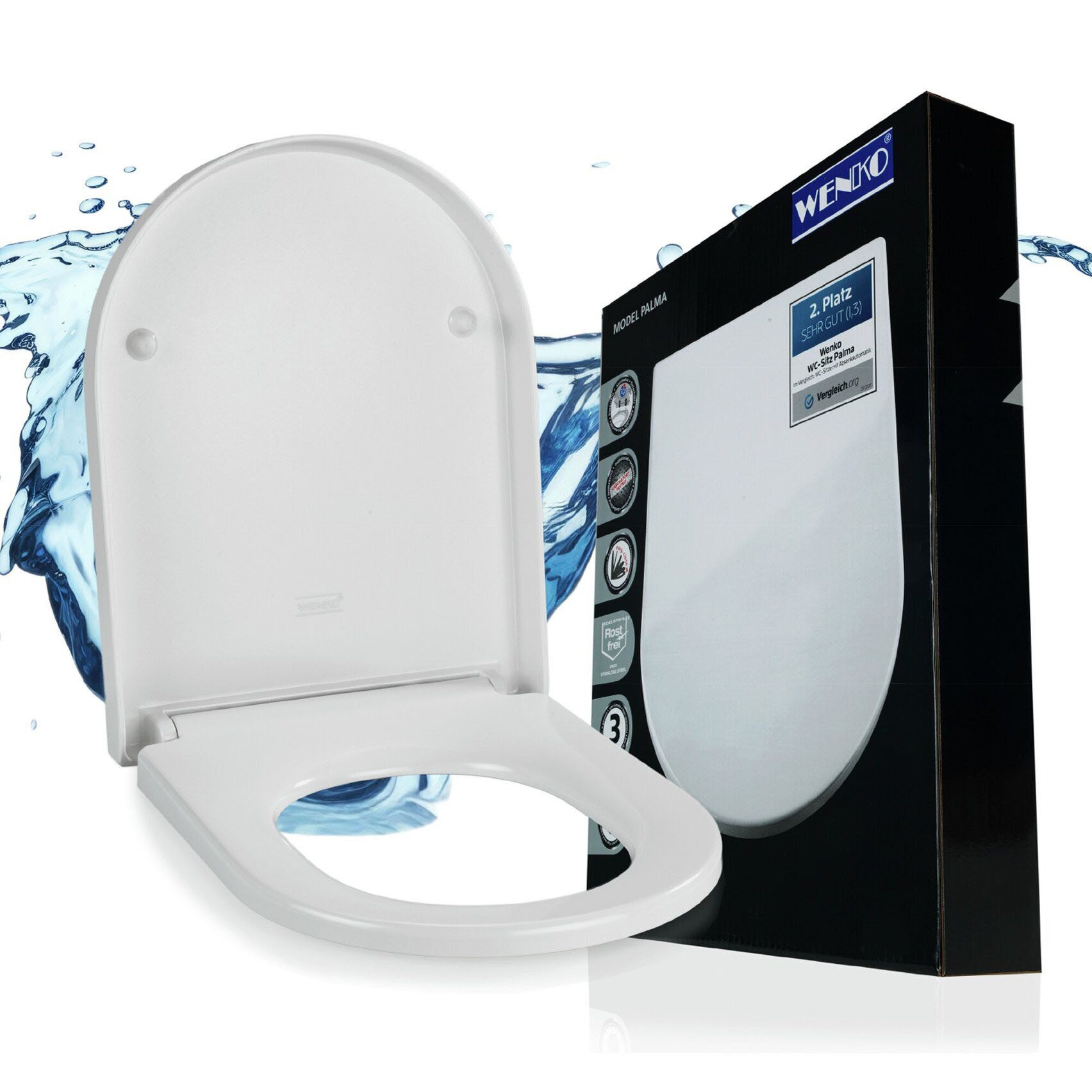 WENKO WC-Sitz Palma, Mit Absenkautomatik
