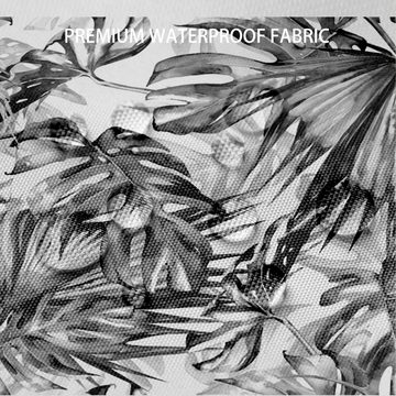 Coonoor Duschvorhang Textil Anti-schimmel Wasserdicht Waschbar Badvorhang 180 x 180 cm, aus Polyester Stoff, Duschvorhang Pflanzen, Inkl. 12 Ringe