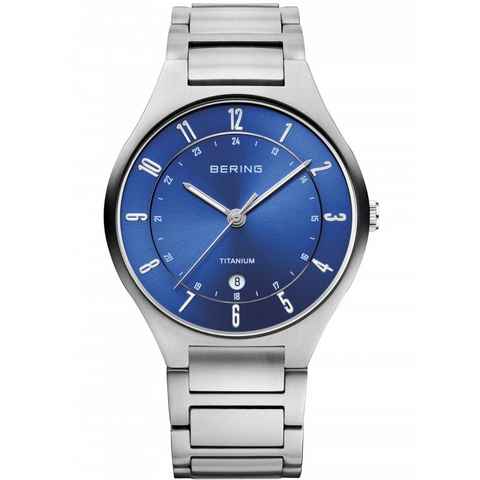 Quarzuhr Bering 11739-707 Titanium Herren 39mm 5ATM