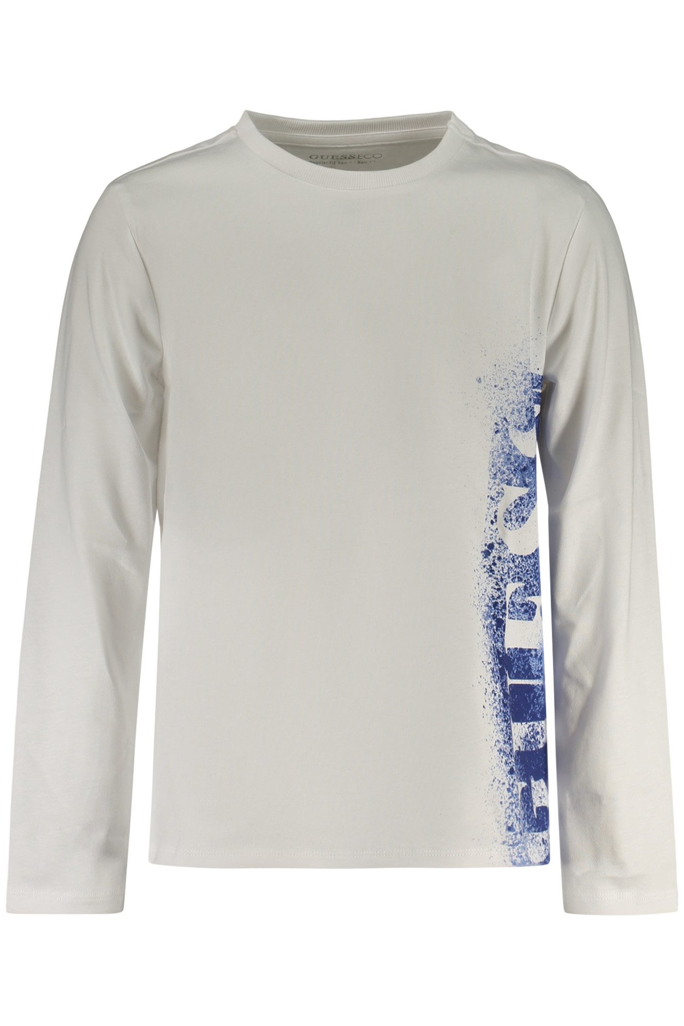 GUESS JEANS T-Shirt Weißes Kinder Langarmshirt mit Logodruck –