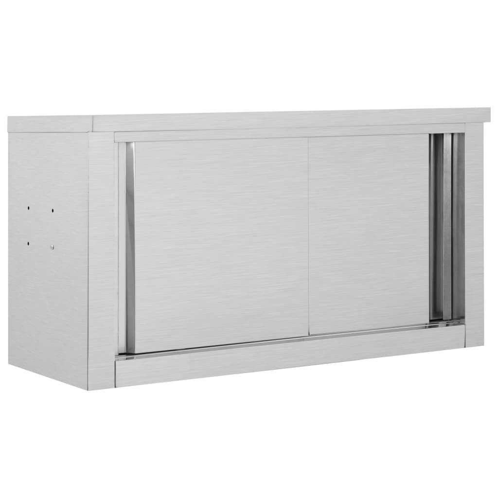 furnicato Hängeschrank Gastro-Wandschrank mit Schiebetüren 90 x 40 x 50 cm (1-St) Korrosionsbeständiger Küchenschrank mit Schiebetüren für Gastronomie