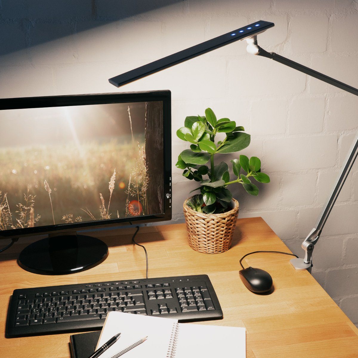 Navaris LED Schreibtischlampe, Aluminium Klemmleuchte - 10W 700 Lumen  dimmbar 3000K warm - 6000K kalt - Schwenkbare Schreibtisch Arbeitsleuchte  online kaufen | OTTO