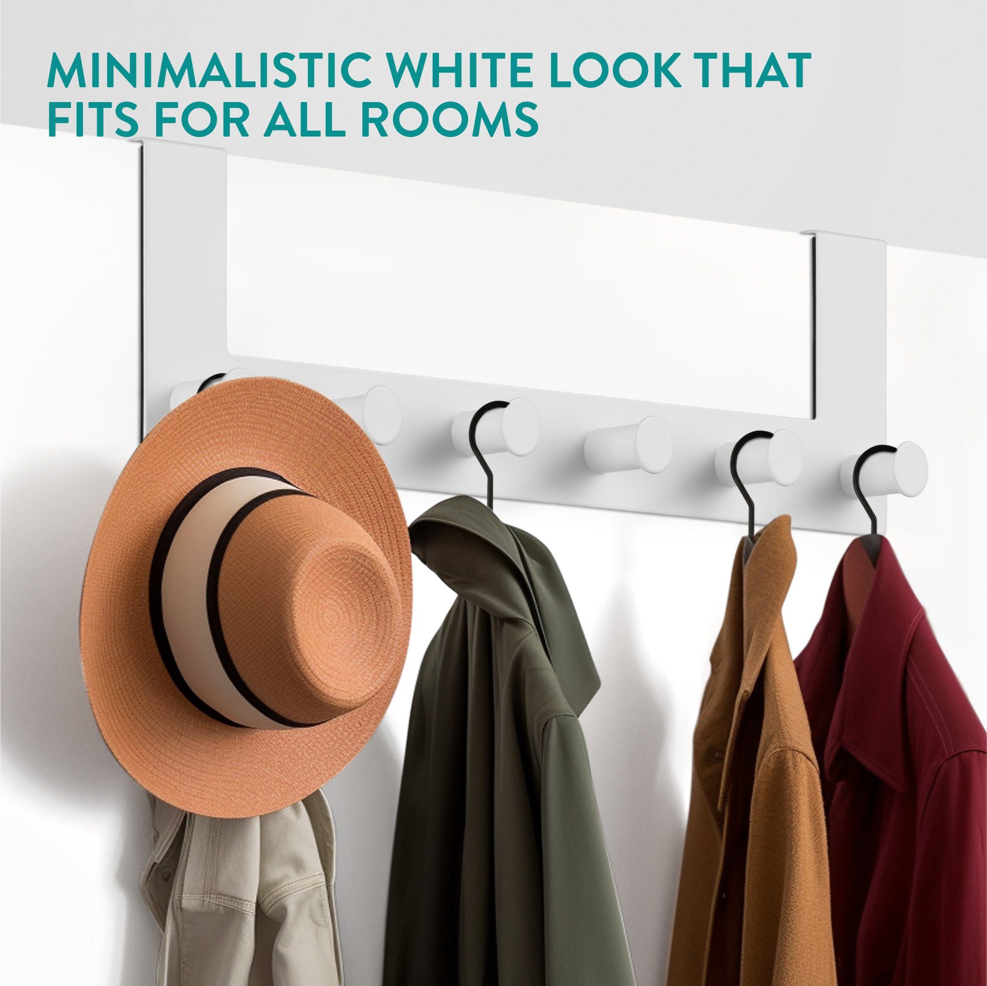 Navaris Garderobenhaken Türhaken Haken zum Einhängen - Handtuchhalter Kleid günstig online kaufen