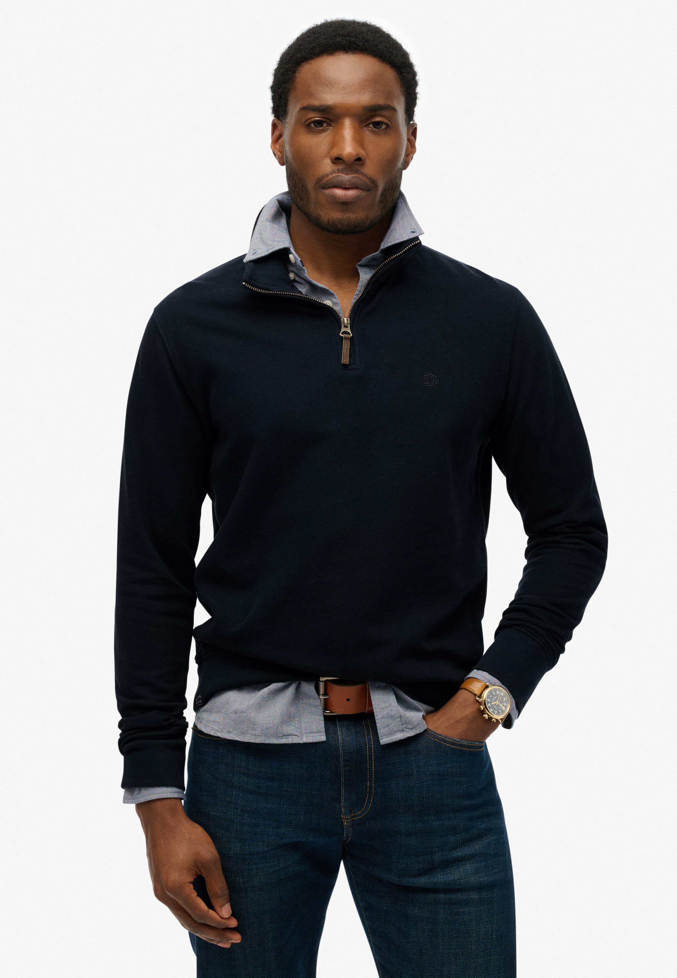 Superdry Sweatshirt CLASSIC ESSENTIAL HENLEY günstig online kaufen