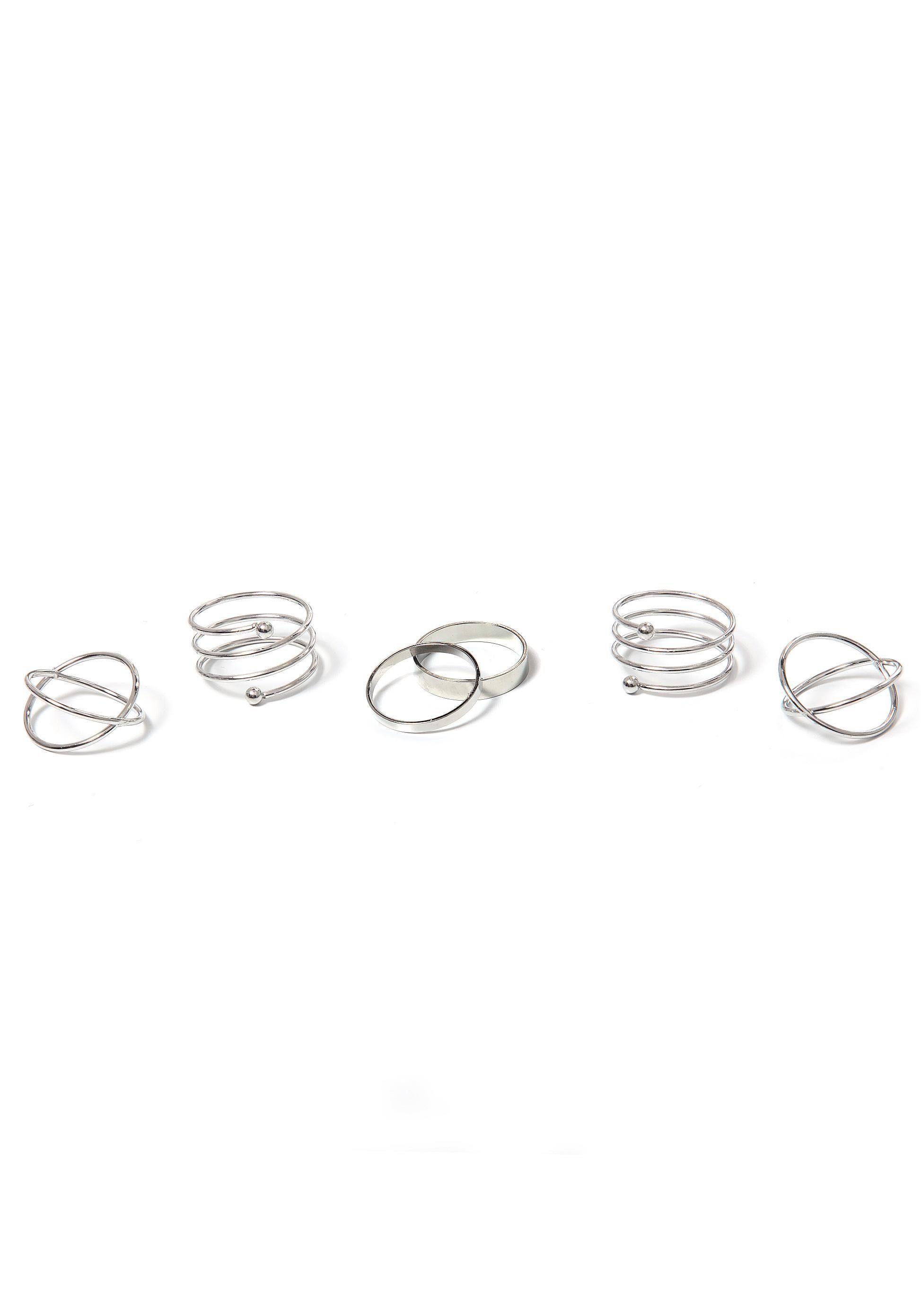 Firetti Ring-Set im teilweise mehrreihigen Design (Set, 6-tlg)