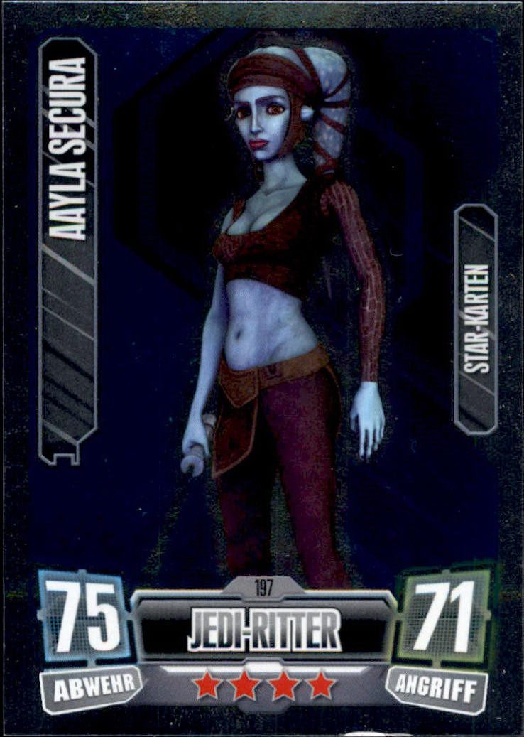 Star Wars Sammelkarte FA2-197 - AAYLA SECURA - Jedi-Ritter - UCC Star-Karte - SERIE 2 (2011)