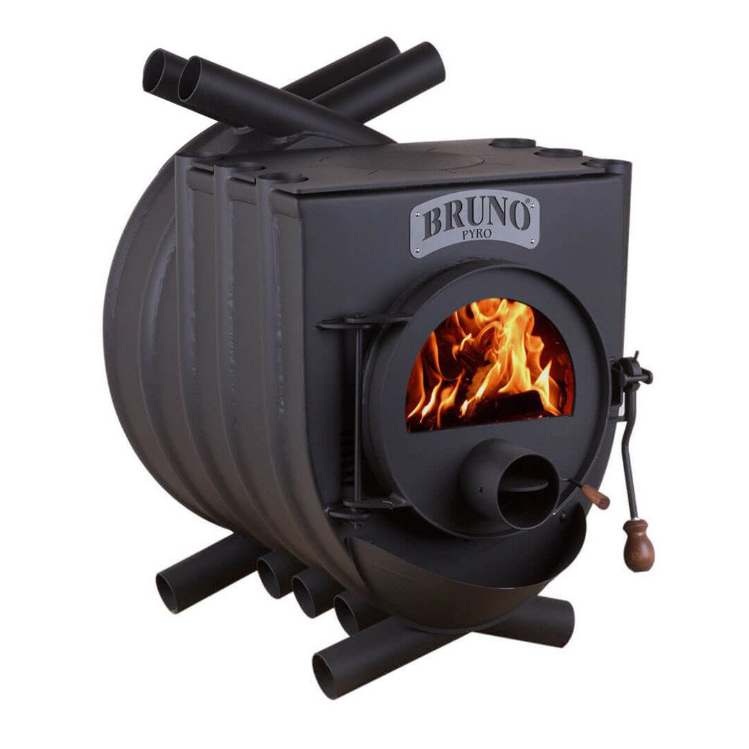 Bruno Kaminofen Bruno® Werkstattofen Pyro III mit Herdplatte schwarz 19 kW Stahl A, 19 kW