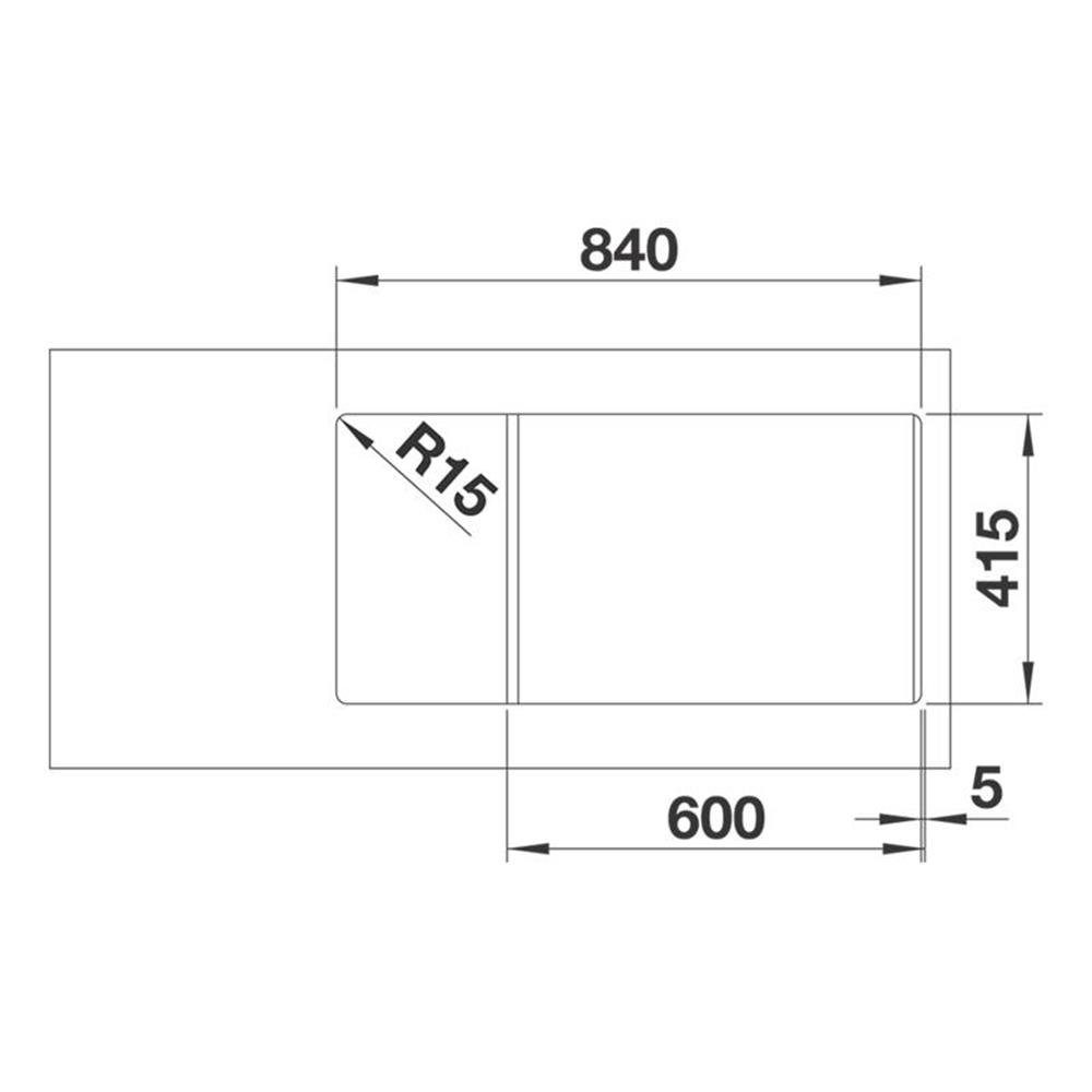 schwarz ohne 86/43,5 Ablauffernbedienung, XL cm S Einbauspüle BLANCO Silgranit, FAVUM Granitspüle Blanco 6