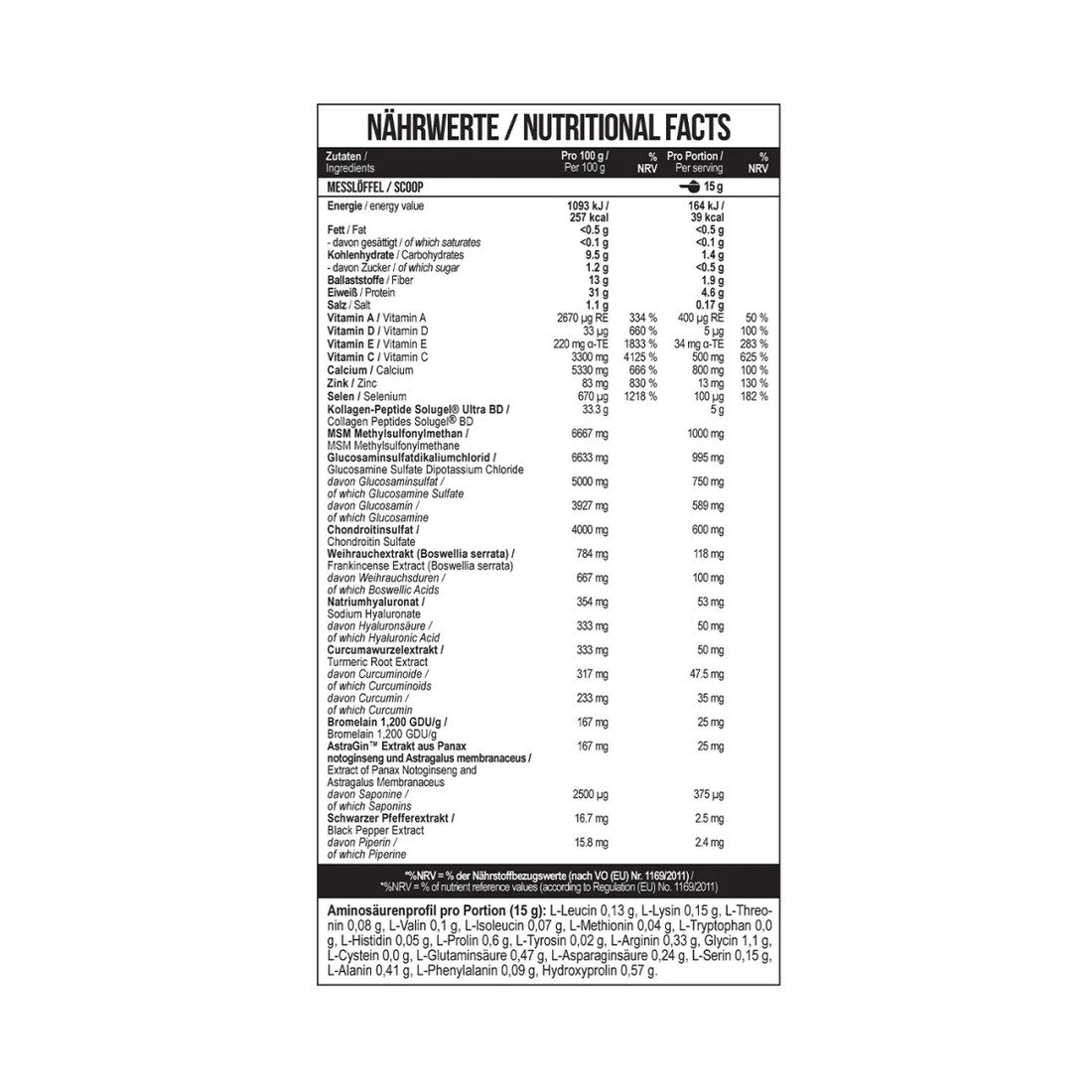 MST Nutrition - Flex Pro 1350g Pulver, 1350 g